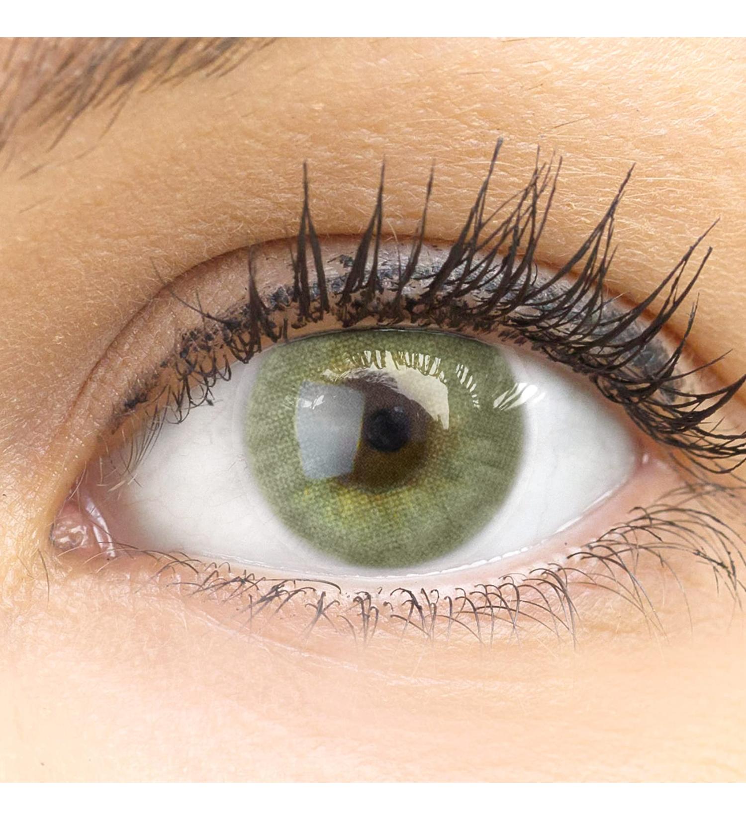 Natural Green Contact Lenses - Jasmine Gr n | Silicon Comfort | 1 Pair | Dia 14.00 | No Prescription - GlamLens - Buy Online on GoSupps.com