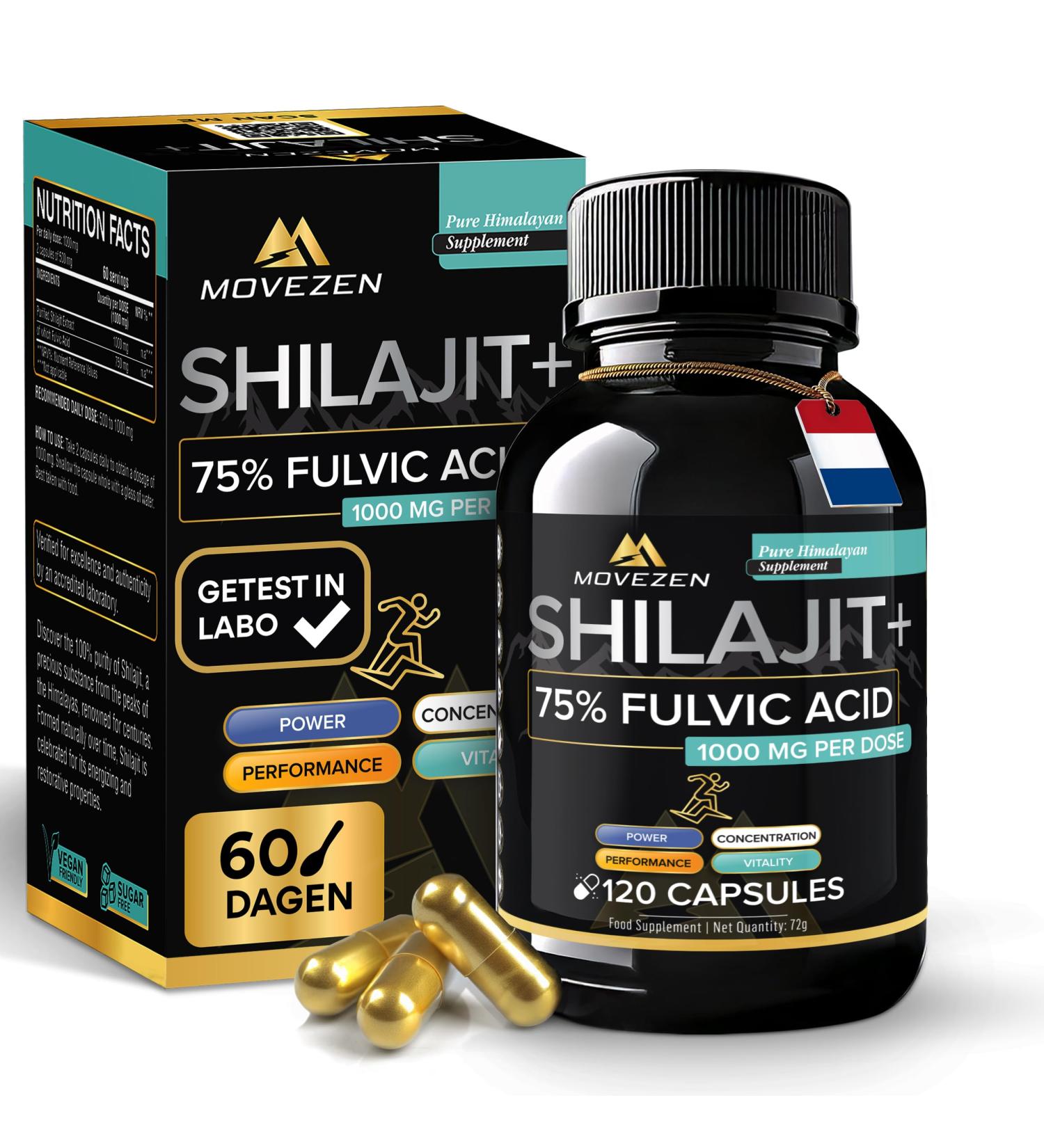 MOVEZEN Shilajit+ 100 pure Himalayan resin 30 g laboratory tested Mumijo Premium rich in 75 fulvic acid and more than 85 natural minerals Capsule - Buy Online on GoSupps.com
