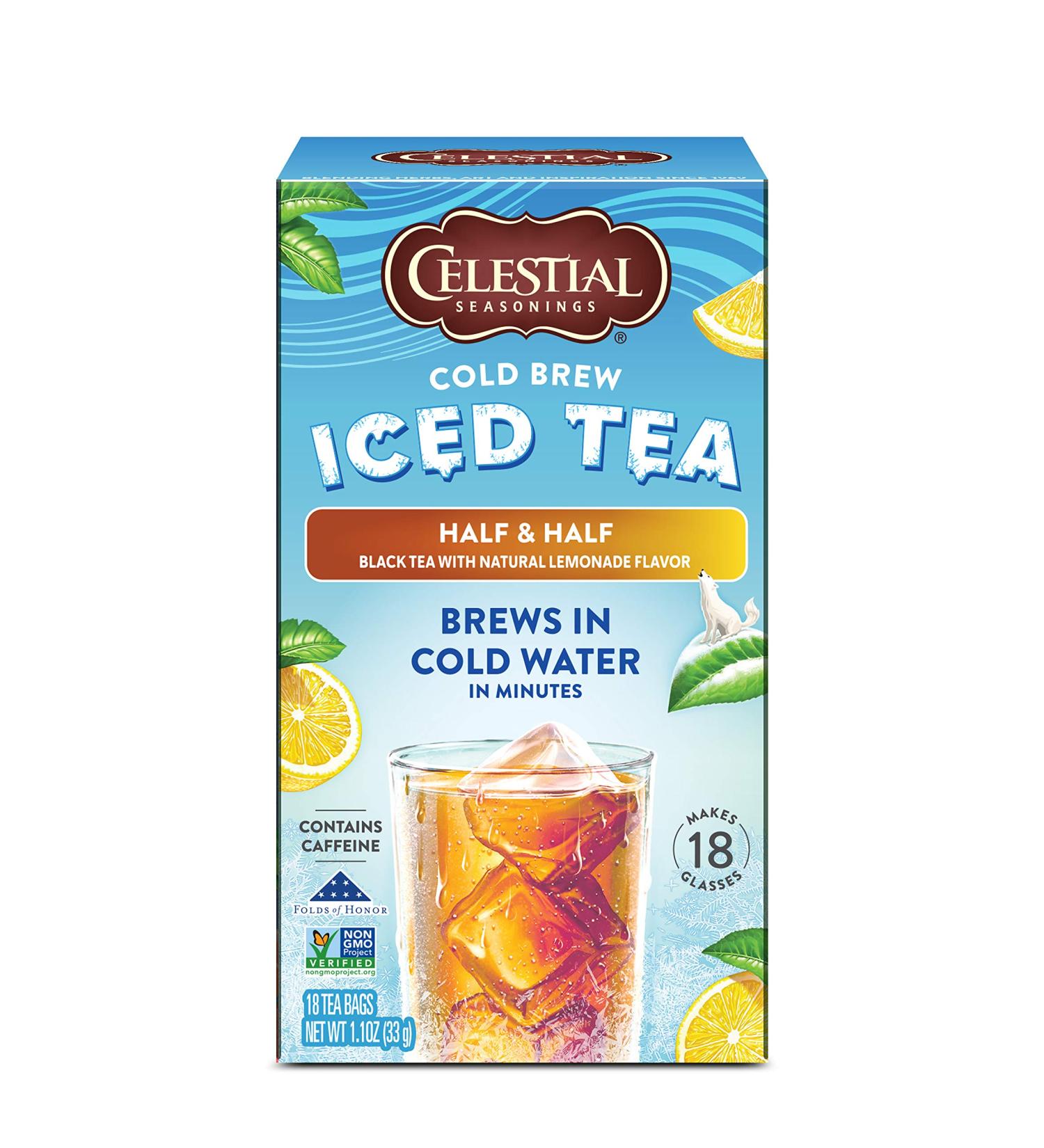 Celestial Seasonings Cold Brew Iced Tea Half & Half - Black Tea with Lemonade, 18 Bags - Buy Online on GoSupps.com