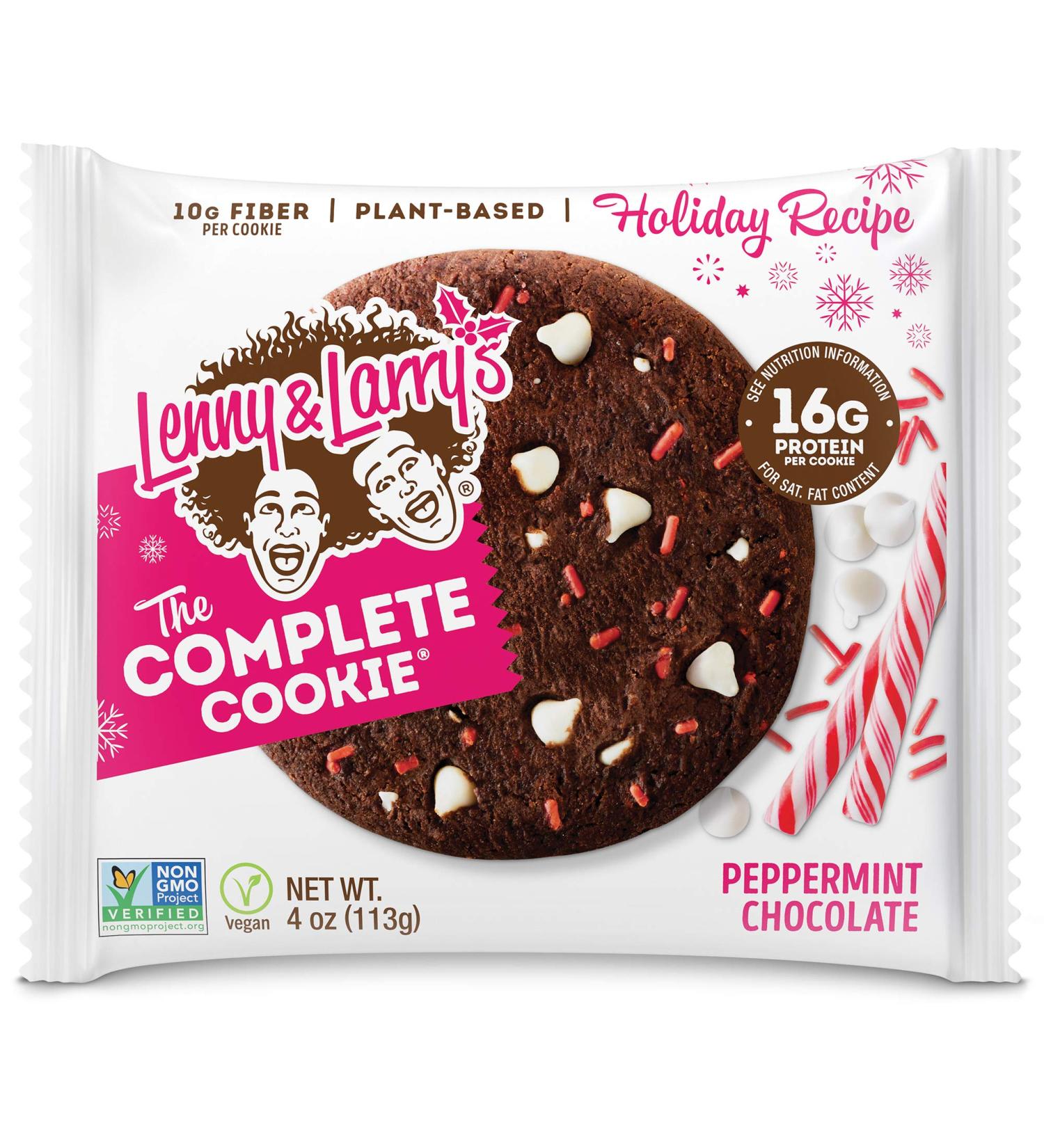 Lenny & Larry's Peppermint Chocolate Complete Cookie - Soft Baked Vegan Protein Snack (12 Pack) - Buy Online on GoSupps.com