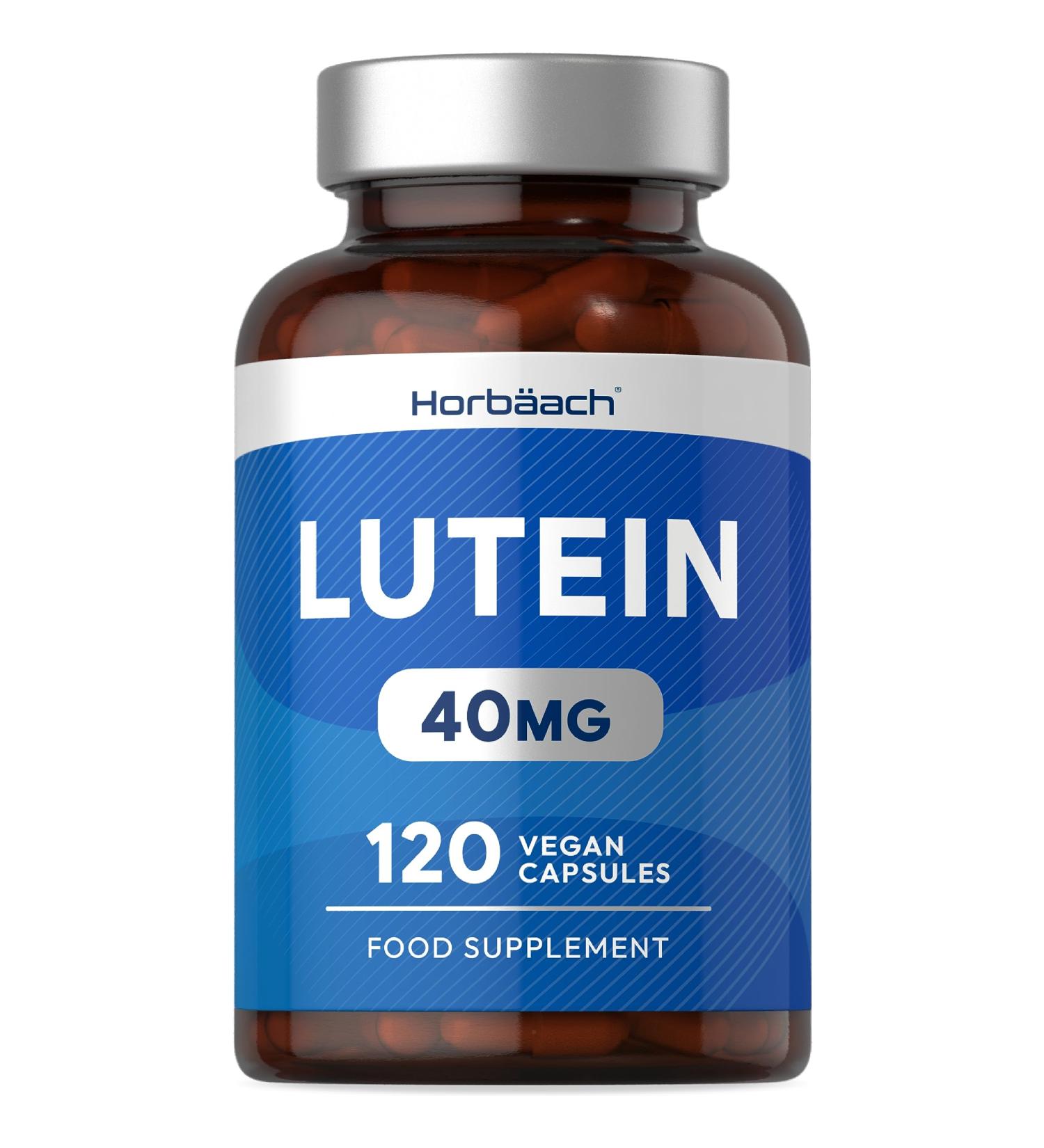 Lutein Supplement for Eyes 40mg - 120 Vegan Capsules - High Strength Vision Support - No Artificial Preservatives | Horbaach - Buy Online on GoSupps.com