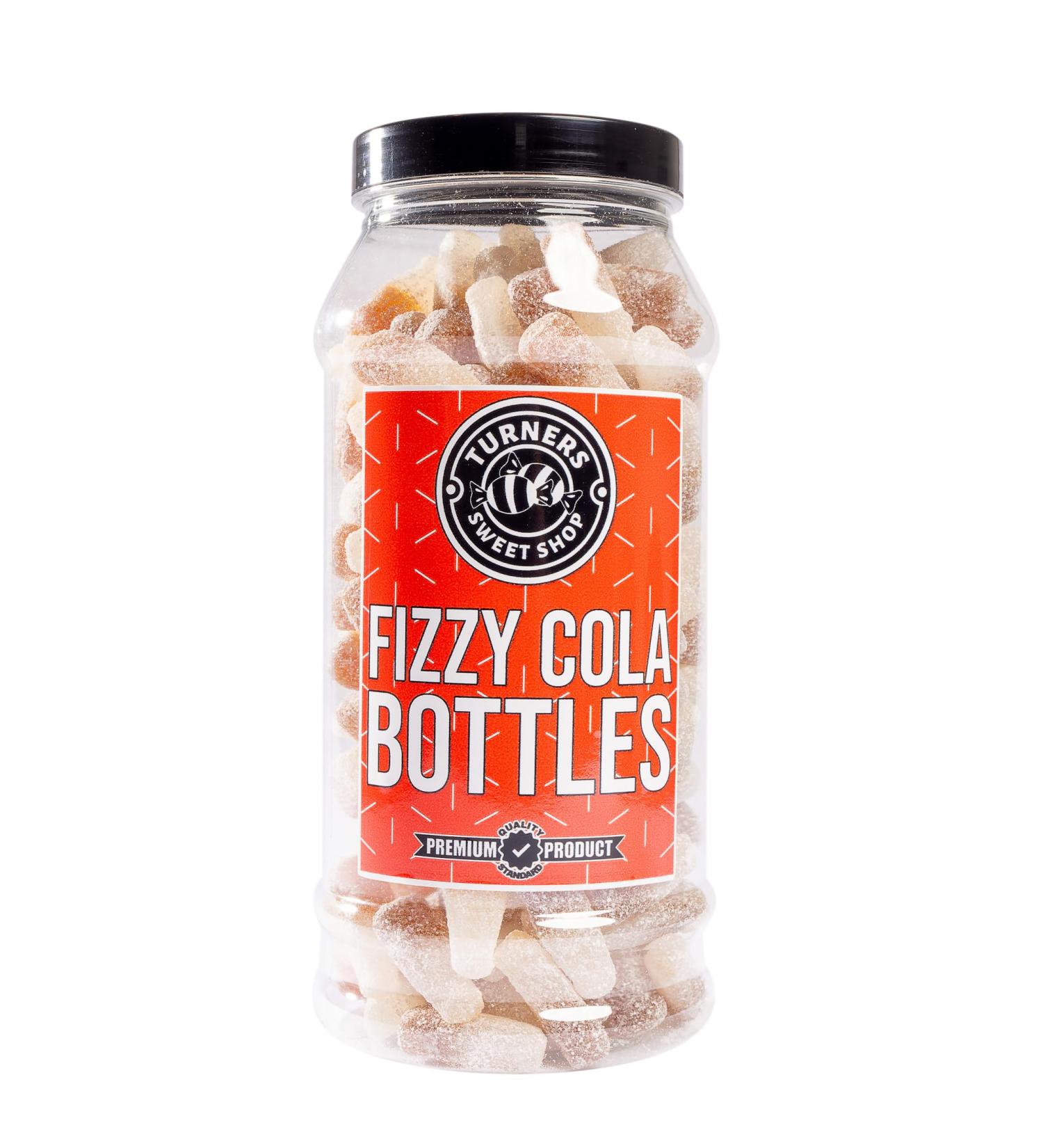 Fizzy Cola Bottles - 585g by Turners Sweet Shop Traditional Retro Gift Jar Classic Original Pick & Mix Sweets Quality Confectionary Fantastic Gifts for Him Her or Them