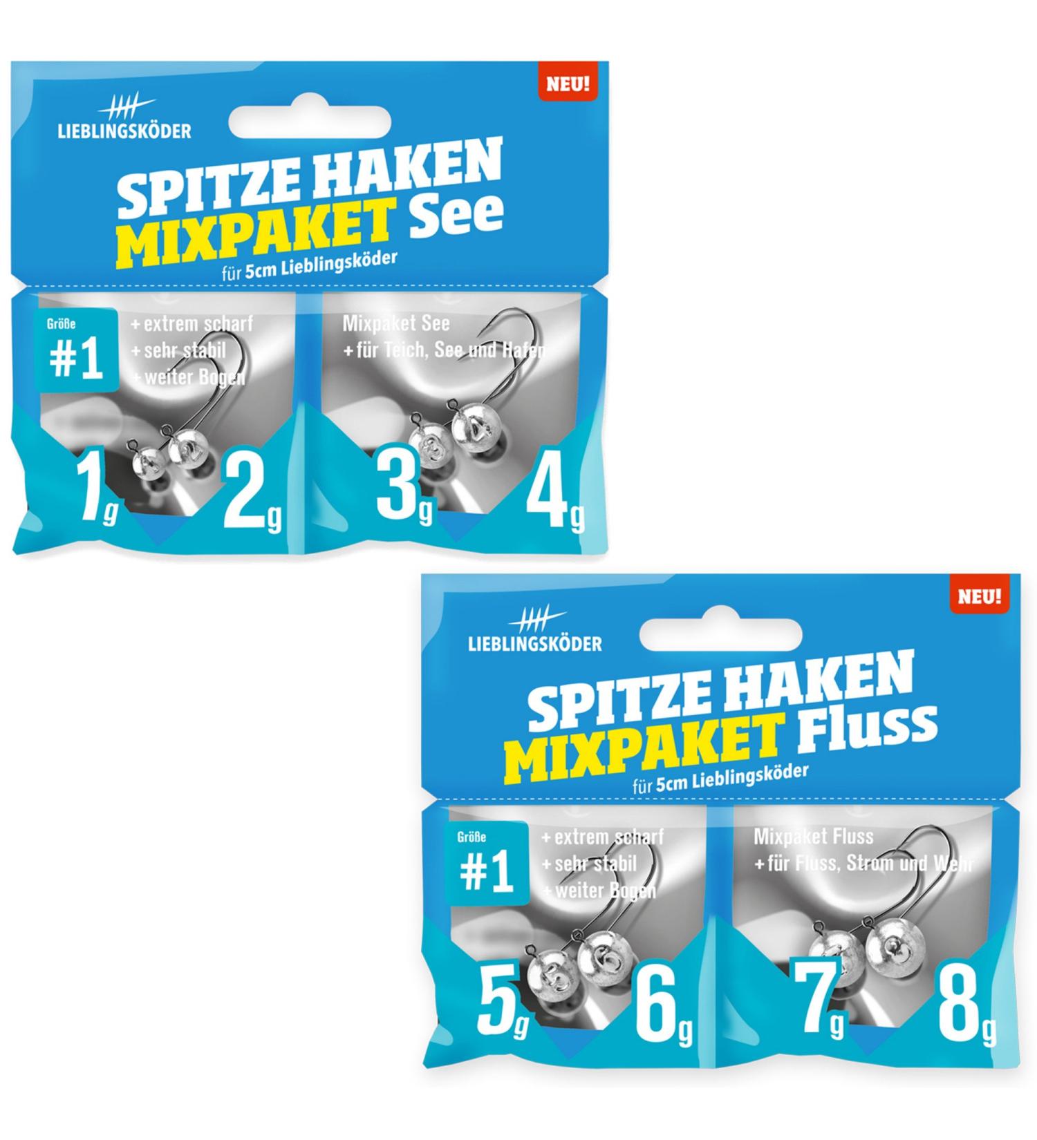 Favorite Bait Tip Hook Size 1 Mix Package - 4 Variety Jig Heads (1g 2g 3g 4g) for Lake Fishing - International Shipping Available - Buy Online on GoSupps.com