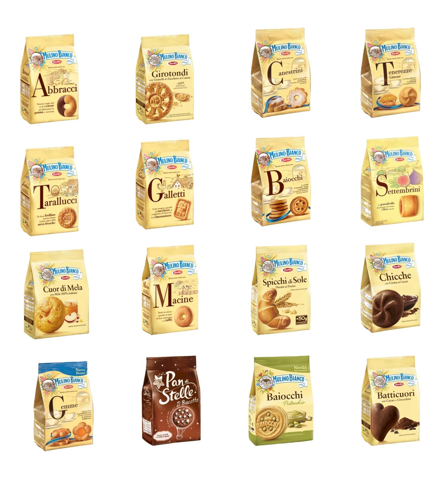Mulino Bianco Biscuit Pick N Mix - Create Custom Biscuit Combo with 15+ Flavours | Abbracci Baiocchi Batticuori Canestrini Chicche Gemme | 2 Pack - Perfect Biscuit Gift Set for Biscuit Lovers Pack of 2 - Buy Online on GoSupps.com