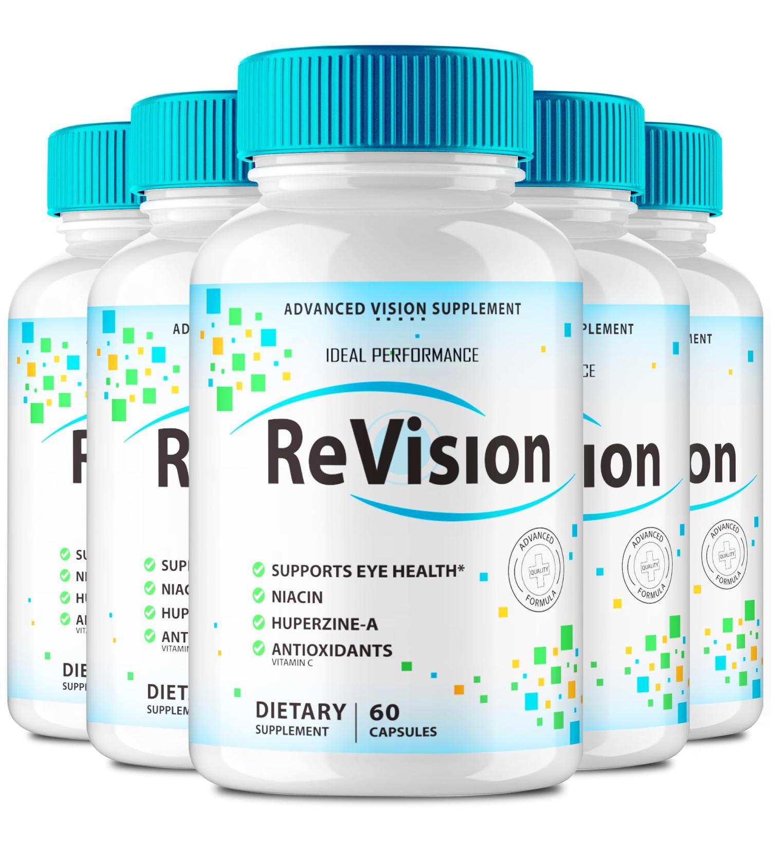 IDEAL PERFORMANCE (5 Pack) Revision Eye Supplement Pills Advanced Vision 2.0 Eye Care Complex Vitamin Capsules Pro (300 Capsules)