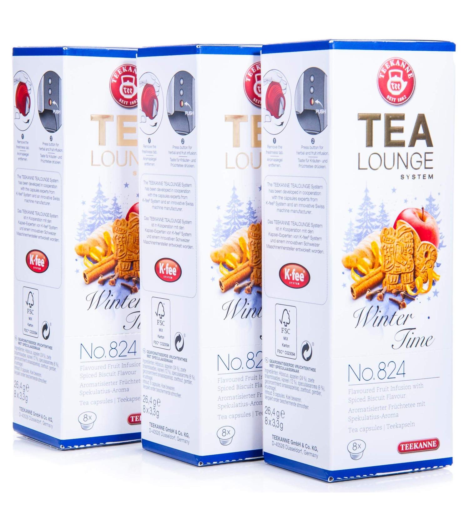 Teekanne Tealounge Capsules - Winter Time No. 824 Th aux fruits (3 x 8 capsules) - Buy Online on GoSupps.com