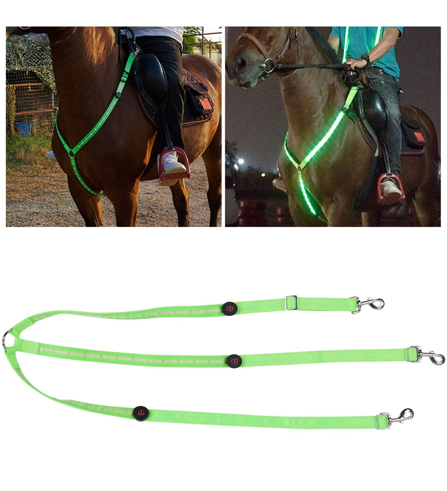 Adjustable LED Horse Harness - Durable & Comfortable Breast Belt for Low Light Equestrian Safety - Buy Online on GoSupps.com