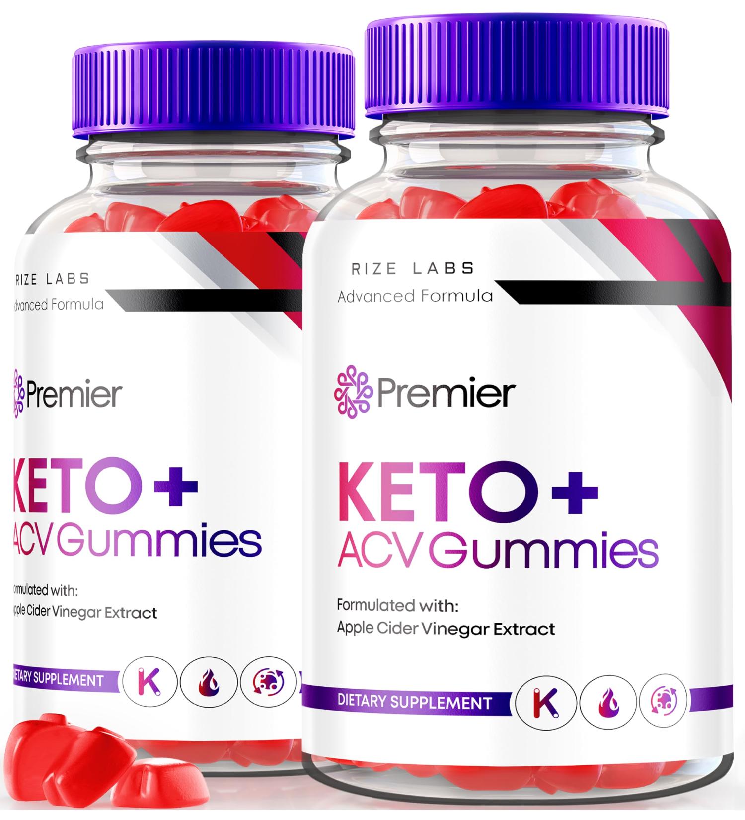 Premier Keto ACV Gummies (2 Pack) - 2000mg Advanced Weight Loss Supplement All-Natural Apple Cider Vinegar Official Formula Review - 120 Gummies Total - Buy Online on GoSupps.com