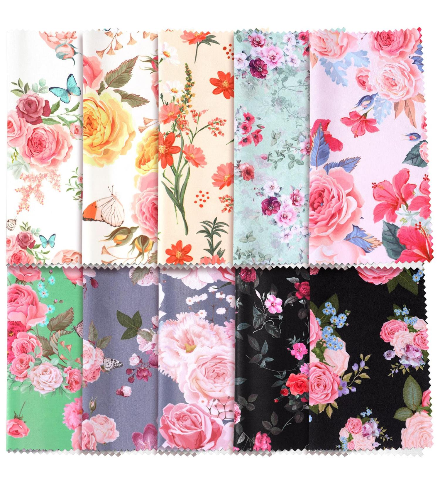 20 Pcs Microfiber Cleaning Cloth - Elegant Flower Design Soft Multicolor Glasses Cleaner for Eyeglasses Camera Lens and Screens | 6x6 Inches - Buy Online on GoSupps.com