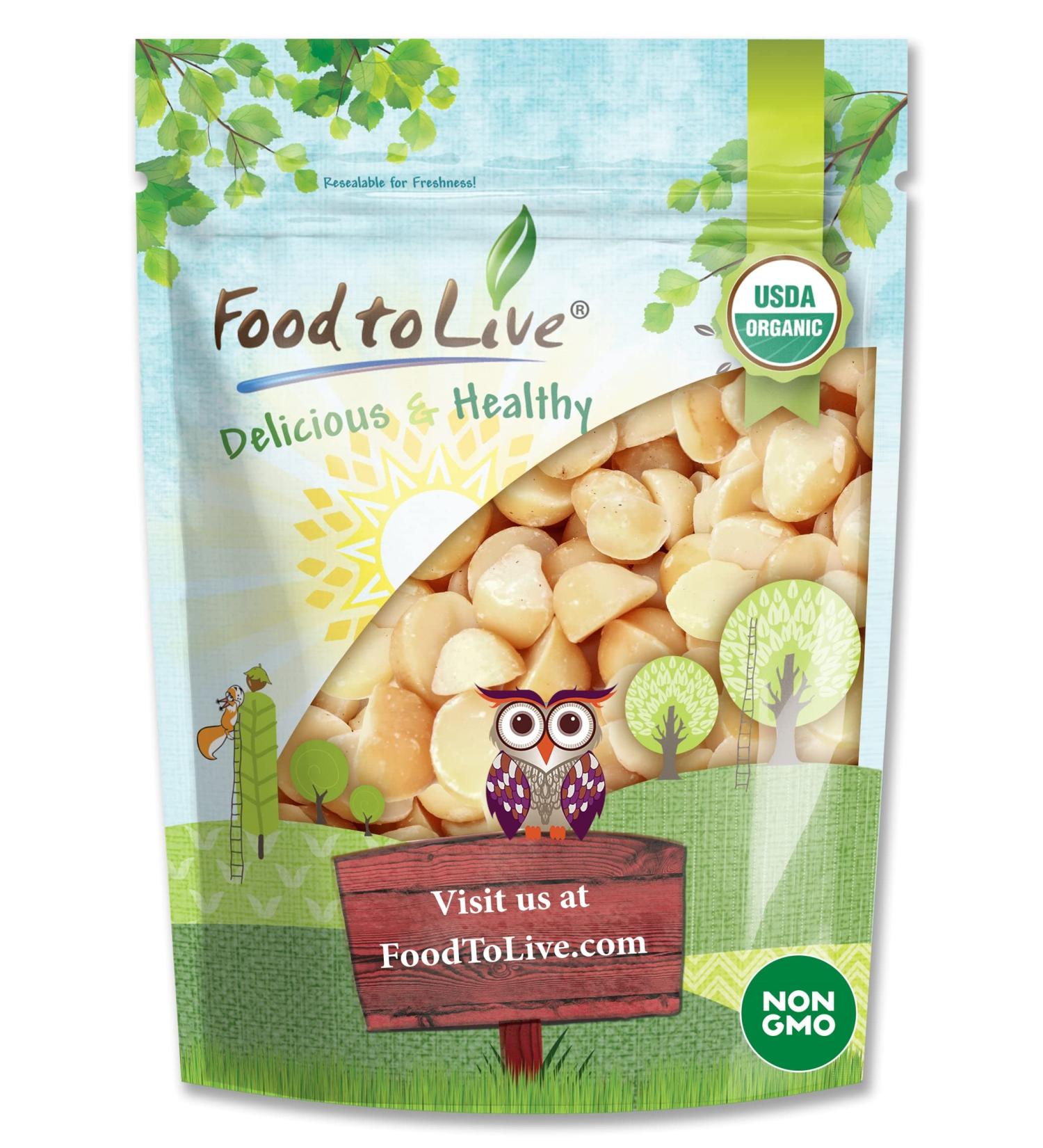 Organic Raw Macadamia Nut Halves & Pieces 2 lbs - Non-GMO, Unsalted, Kosher, Vegan - Keto Snack, Healthy Fats - Ideal for Salad, Yogurt, Cereal & Dessert - Buy Online on GoSupps.com