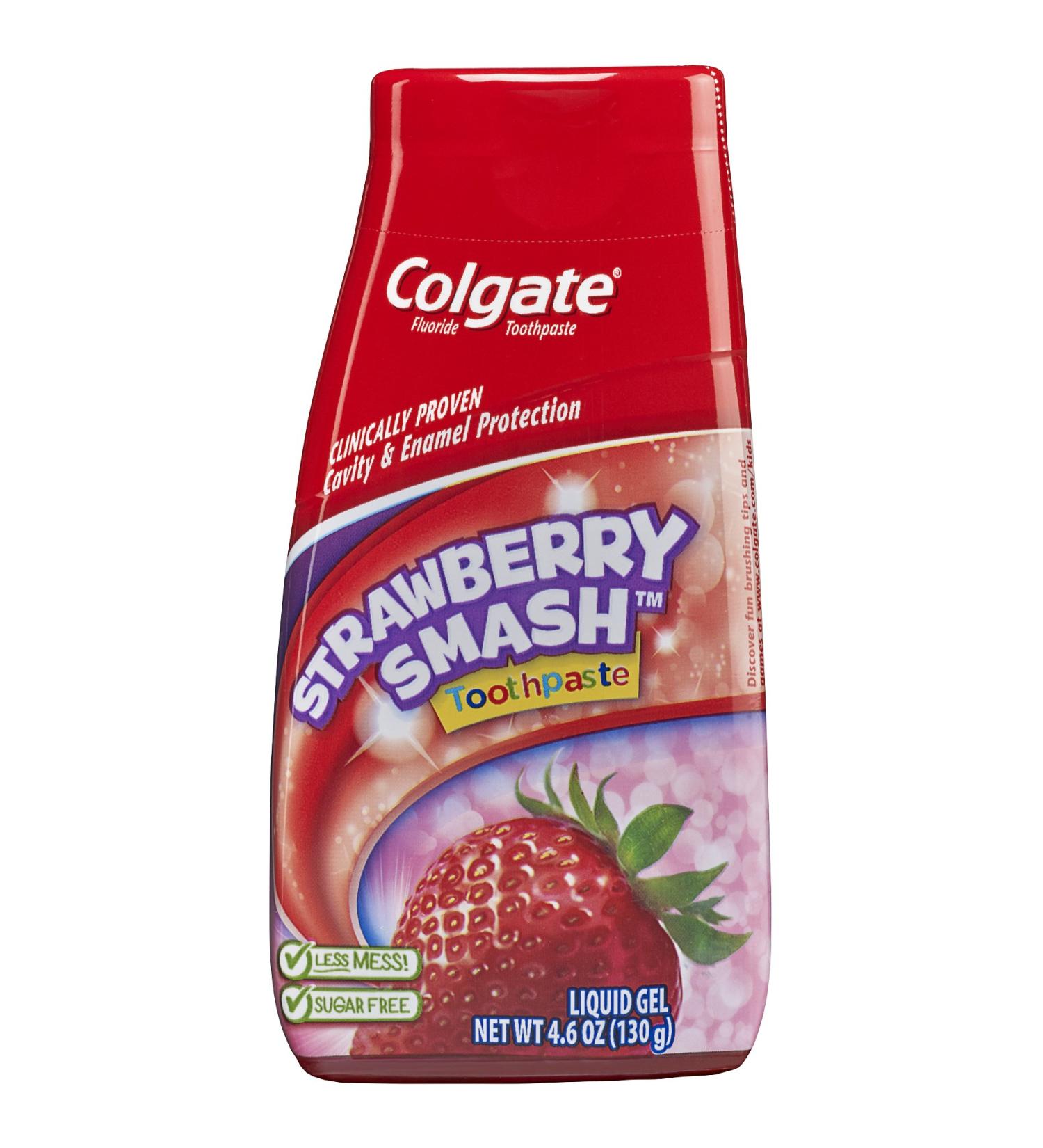 Colgate Fluoride Toothpaste Strawberry Smash Liquid Gel 4.60 oz - Pack of 1 - Buy Online on GoSupps.com