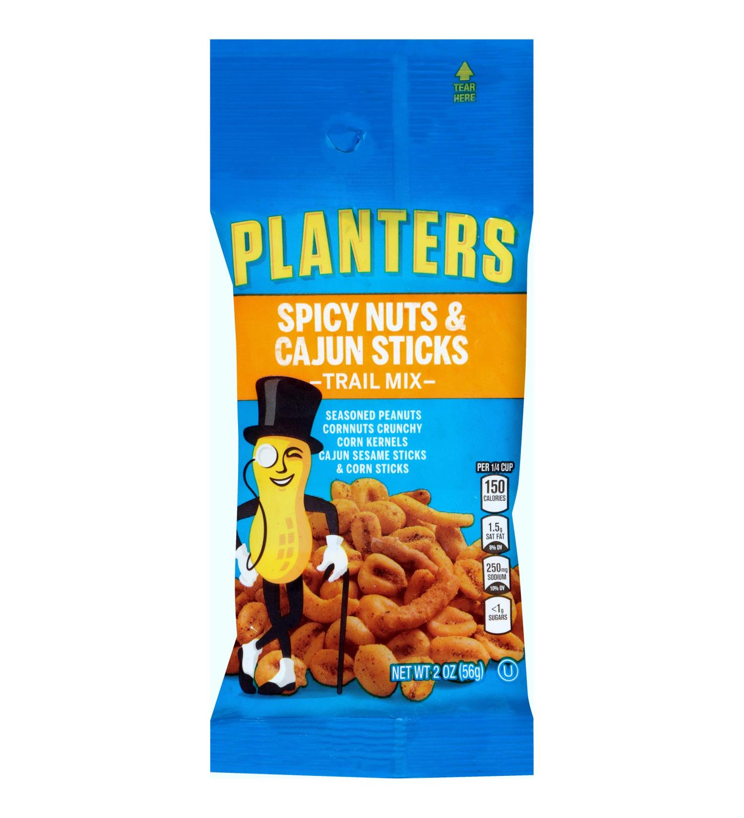 Planters Cajun Trail Mix 2 oz - Pack of 72 Single Serve Snacks | Best Snack for On-the-Go - Buy Online on GoSupps.com