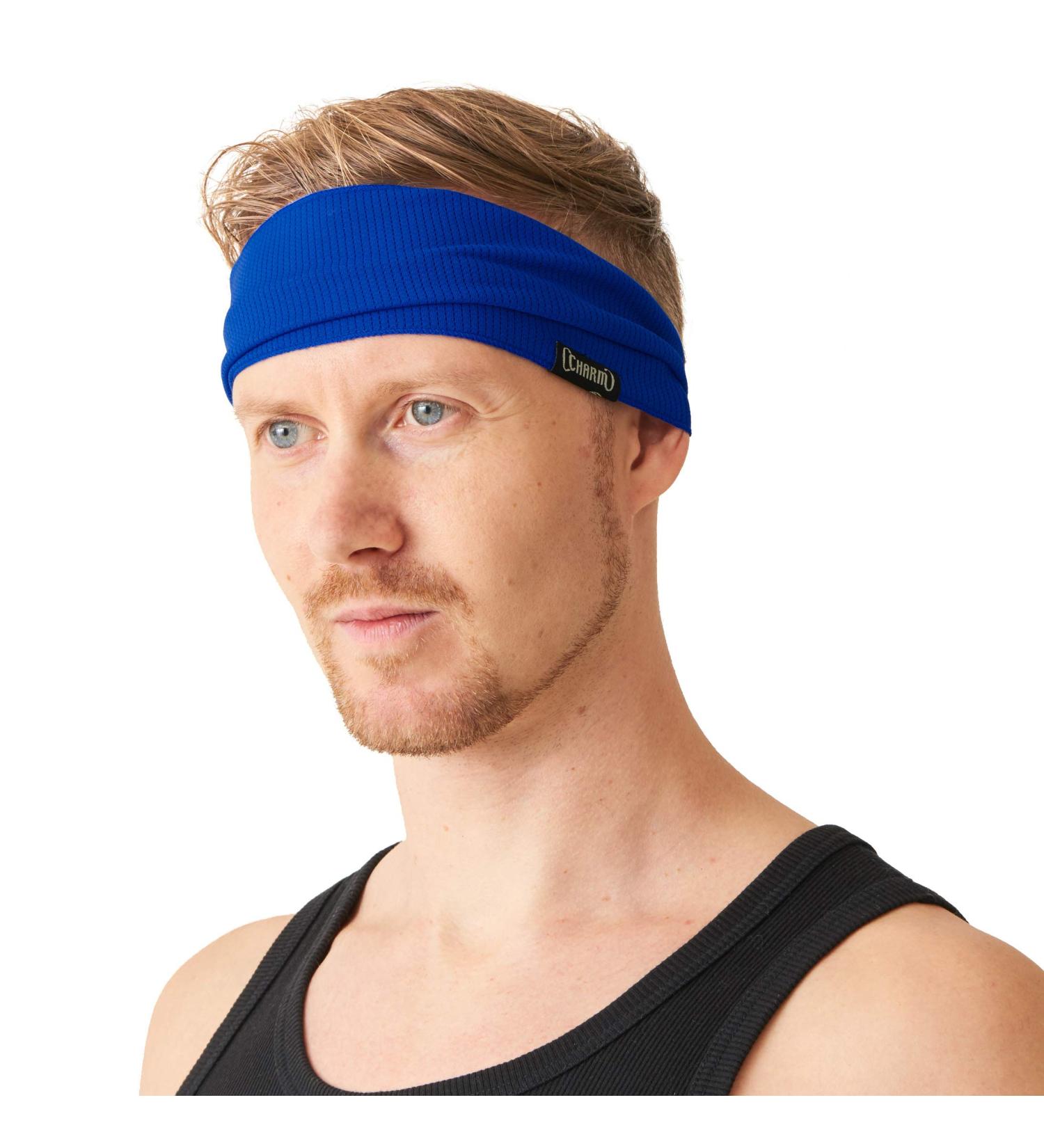CHARM Casualbox Sport Headband - Moisture Absorbent Yoga Hairband | Sweatband in Blue for Active Lifestyle - Buy Online on GoSupps.com