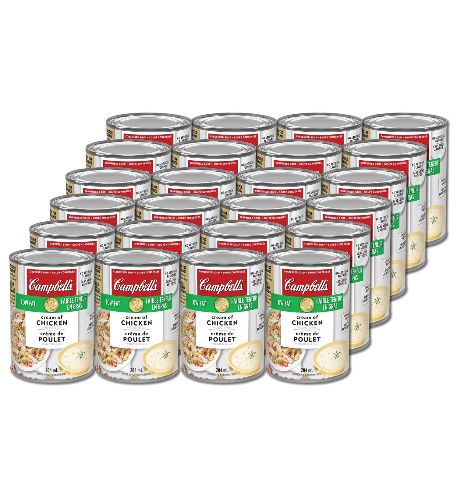 Campbell's Low Fat Cream Of Chicken Soup 284ml 24-Count 284 ml (Pack of 24) - Buy Online on GoSupps.com