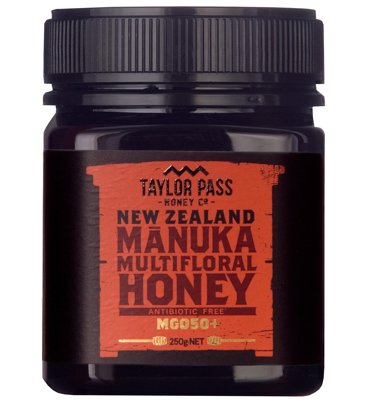 Taylor Pass Honey Co. Multifloral Manuka Honey MGO50+ | Sustainable New Zealand Honey | (Manuka MGO50+) (250g) - Buy Online on GoSupps.com