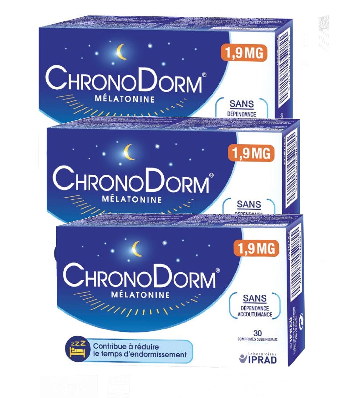 Chronodorm 1.9 mg - New Dosage - Helps to Reduce Time to Sleep - Pack of 3 Months - 3 x 30 Comp Sublingual - Buy Online on GoSupps.com