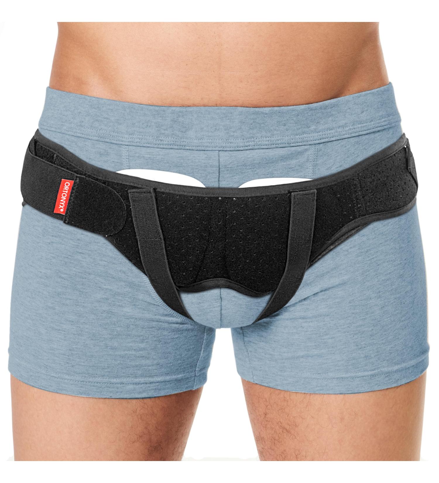 ORTONYX Inguinal Hernia Belt Truss for Men & Women | Comfortable & Breathable | Adjustable M (28.75-38.5) | Single/Double Bilateral Hernias | 2 Removable Compression Pads - Buy Online on GoSupps.com
