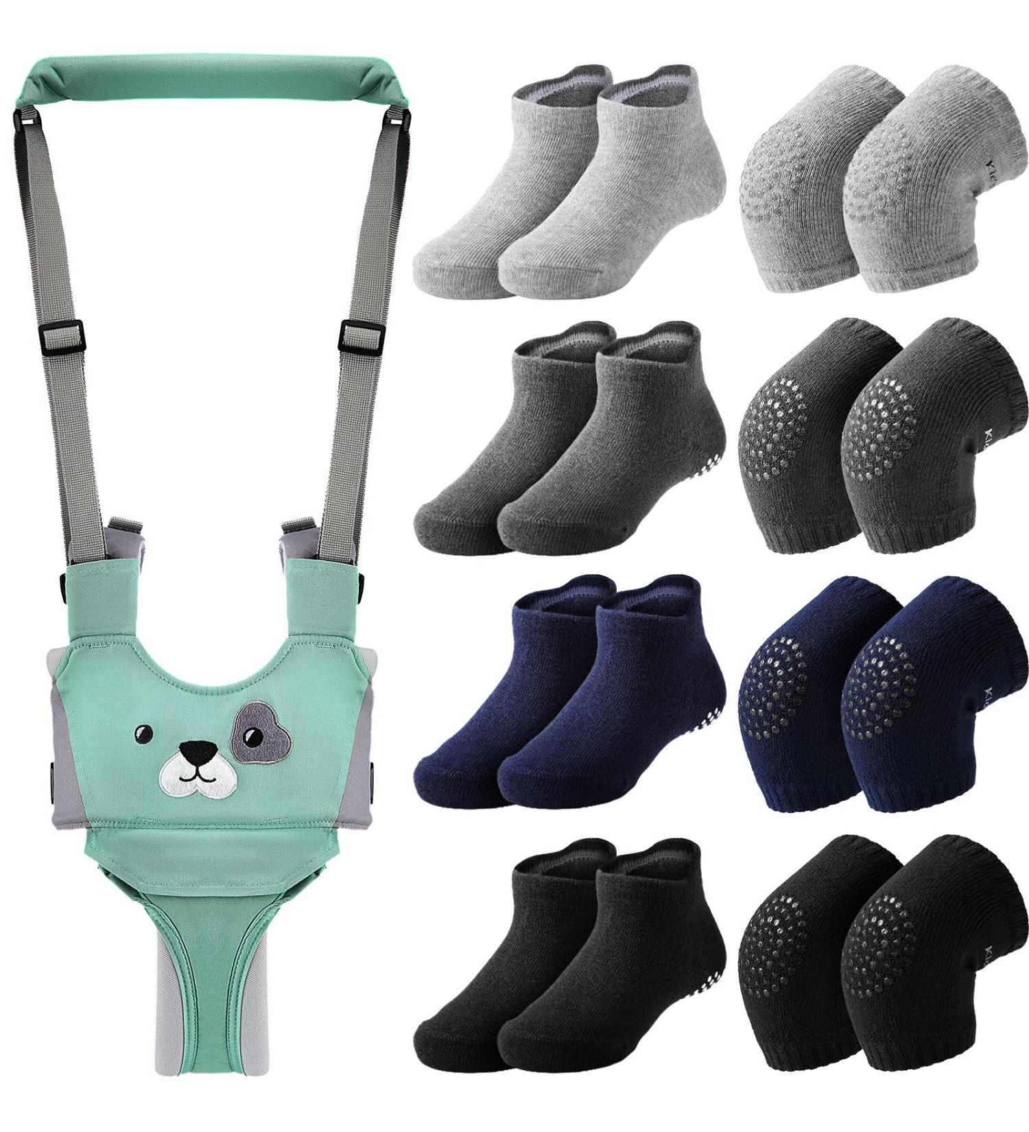 Panitay Handheld Baby Walking Harness with Adjustable Belt, Knee Pads, and Non-Slip Socks - 7-24 Months - Buy Online on GoSupps.com