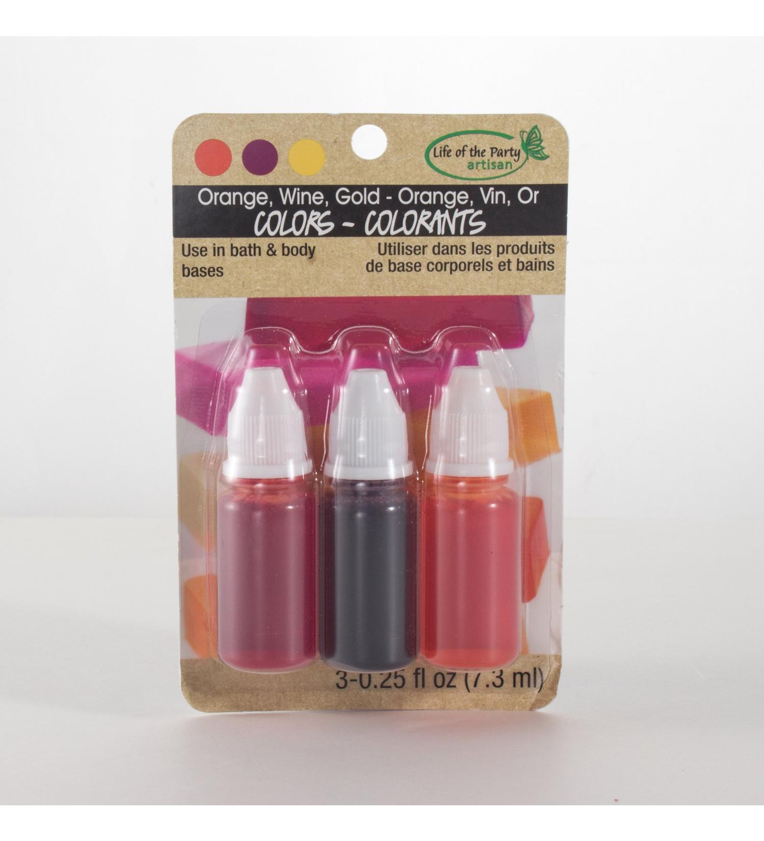 Life of the Party Orange Wine Gold Liquid Colors - 3 Pack 53009 - Buy Online on GoSupps.com