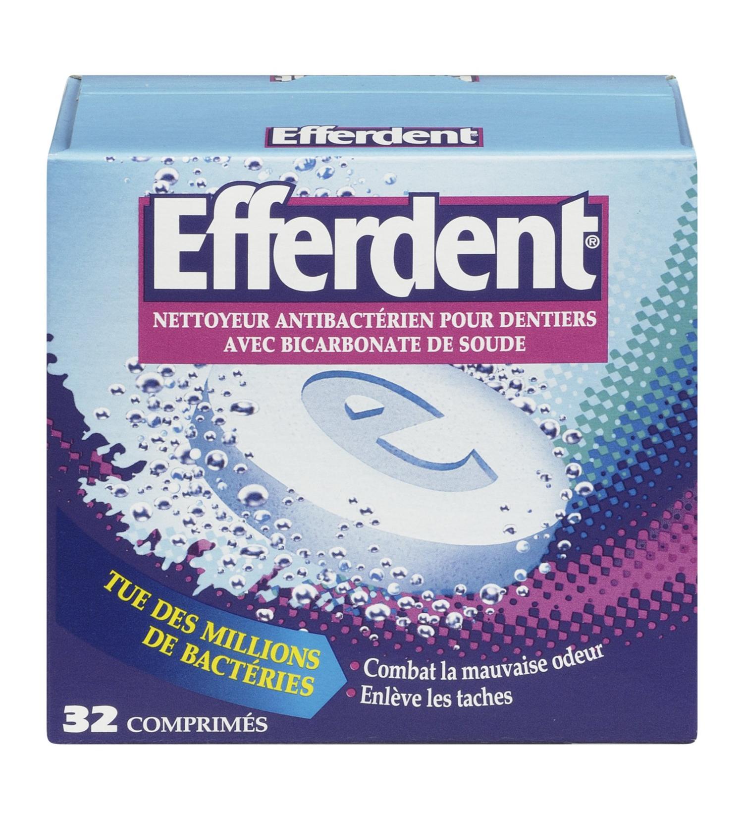 Efferdent Anti-Bacterial Denture Cleanser - 90 Tablets for Fresh Clean Dentures | Shop Internationally - Buy Online on GoSupps.com