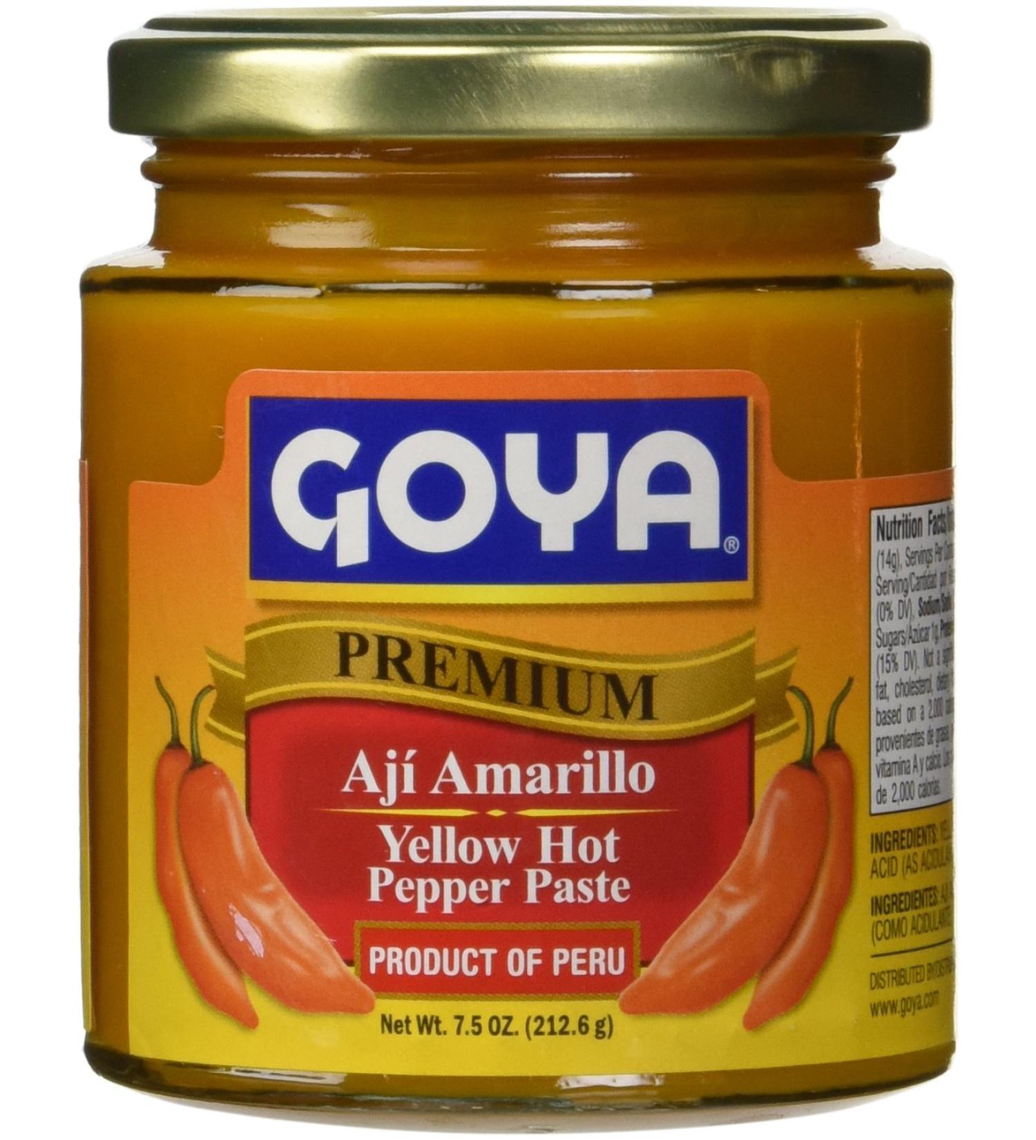 Goya Yellow Hot Pepper Paste 7.5 oz - Aji Amarillo | Authentic Peruvian Flavor | 1 Pack - Buy Online on GoSupps.com