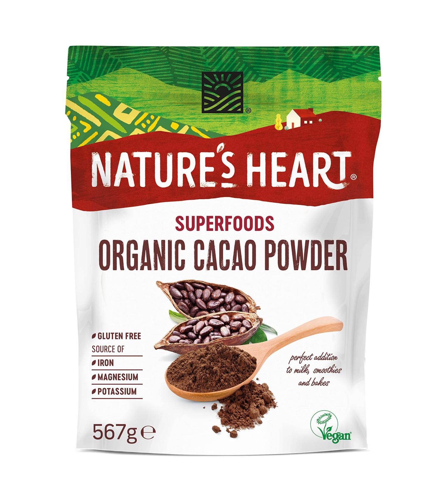 Terrafertil Nature's Heart Organic Cacao Powder Chocolate 567g - Premium Quality Superfood - Buy Online on GoSupps.com