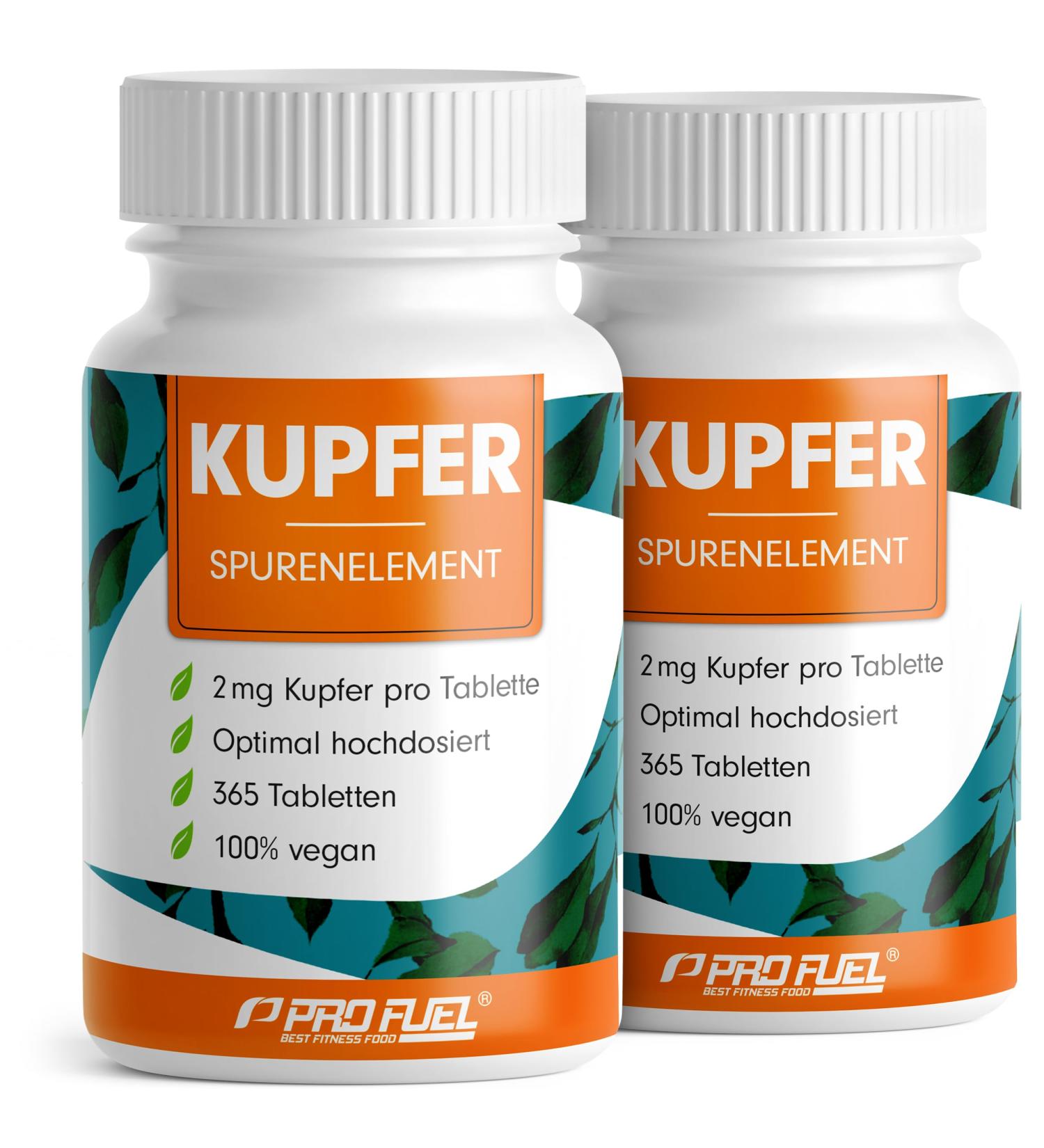 High-Quality Copper Tablets 2x365 - 2 mg Vegan Copper Bisglycinate Lab-Tested & Additive-Free Annual Supply - Buy Online on GoSupps.com