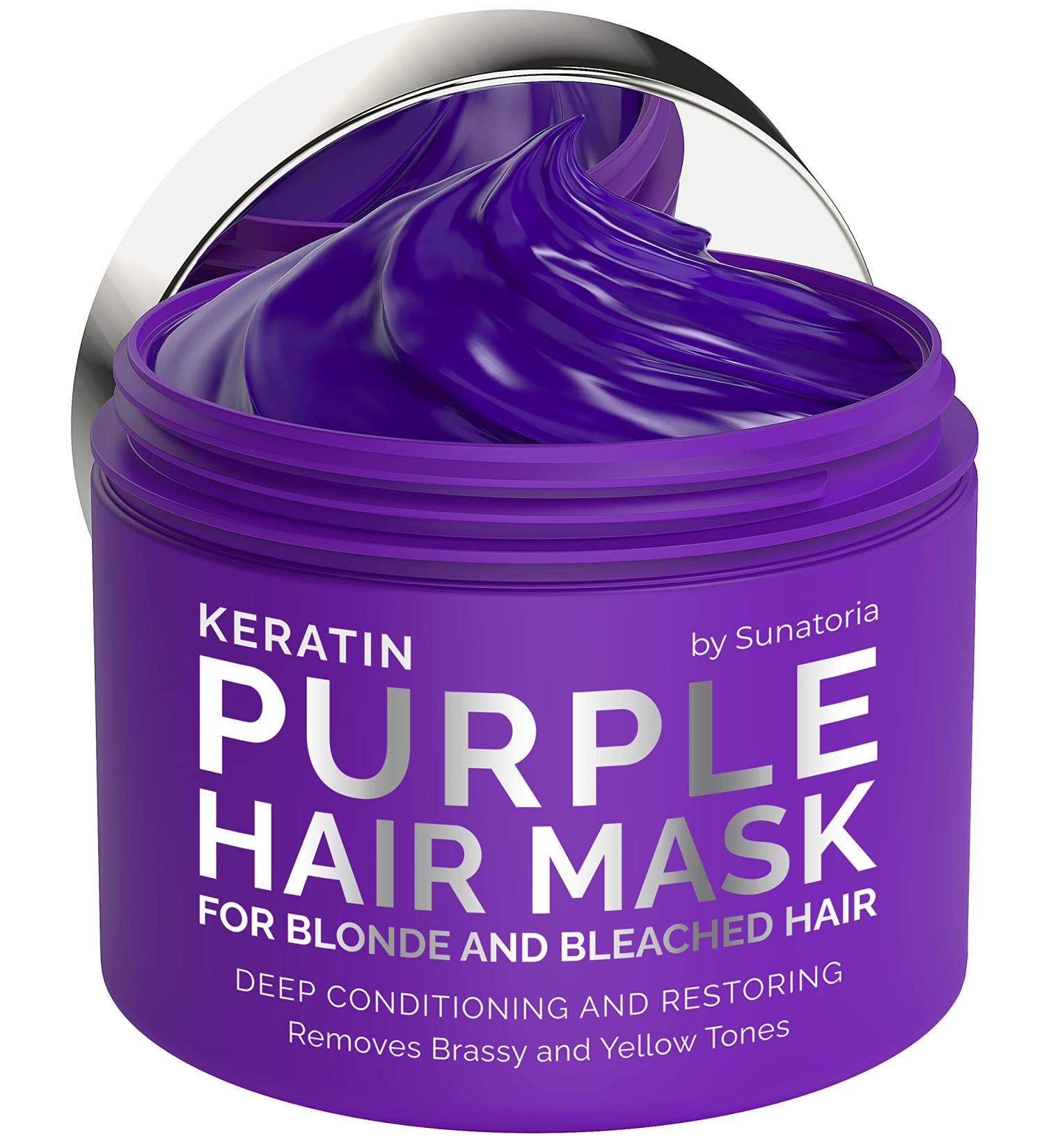 SUNATORIA Keratin Purple Hair Mask - Professional Treatment for Repair, Nourishment & Beauty - Vitamin Complex for All Hair Types - Buy Online on GoSupps.com