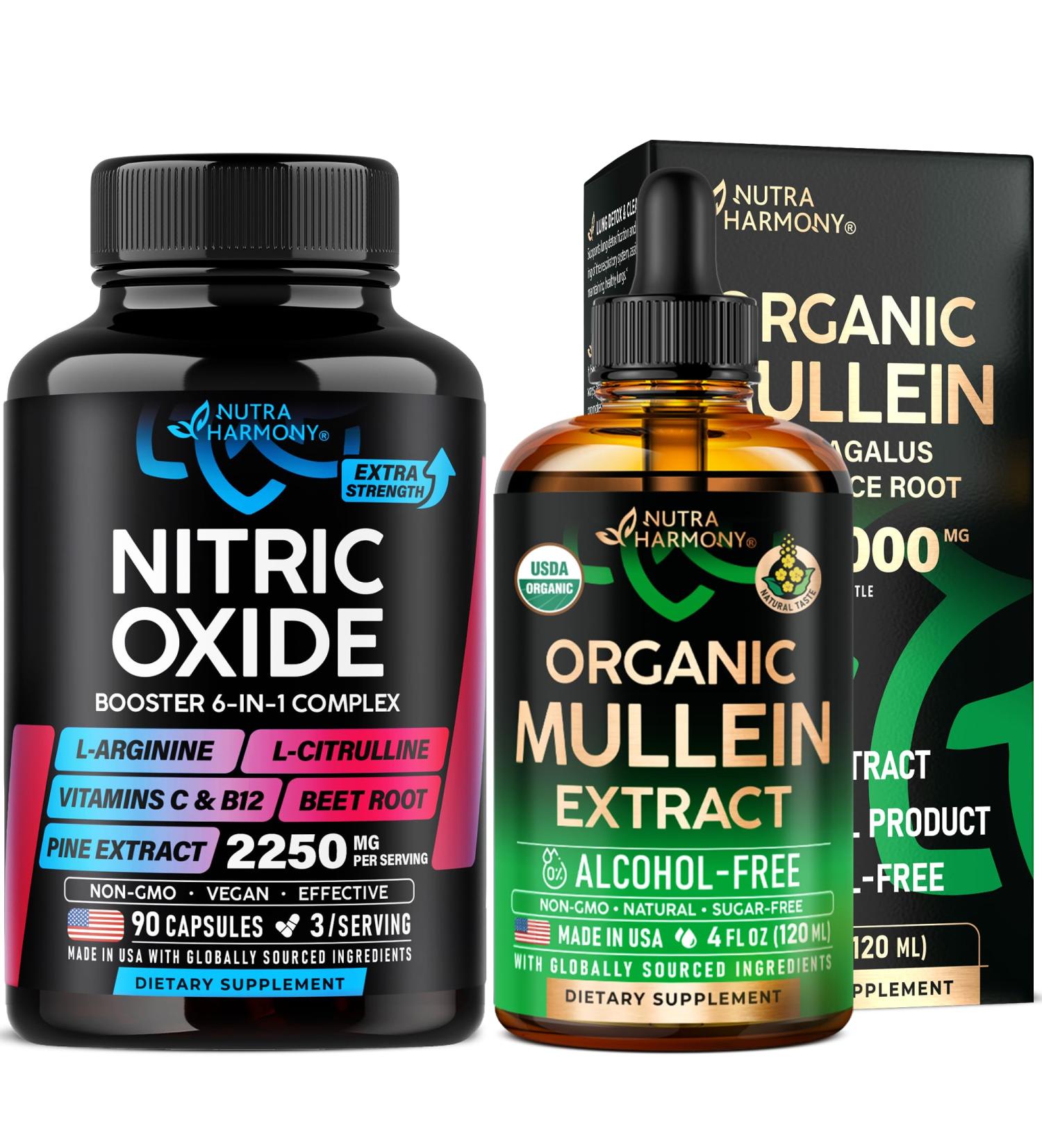 Mullein Leaf Extract Drops & Nitric Oxide Capsules