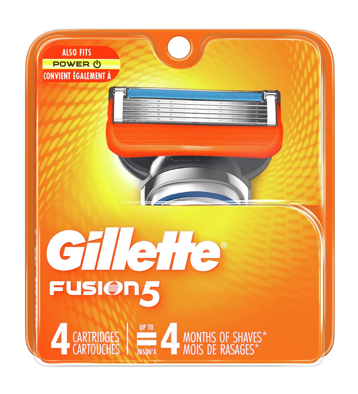Gillette Fusion5 Men's Razor Blade Refill Cartridges 4 Count Razor Blade Fusion5 4ct - Buy Online on GoSupps.com