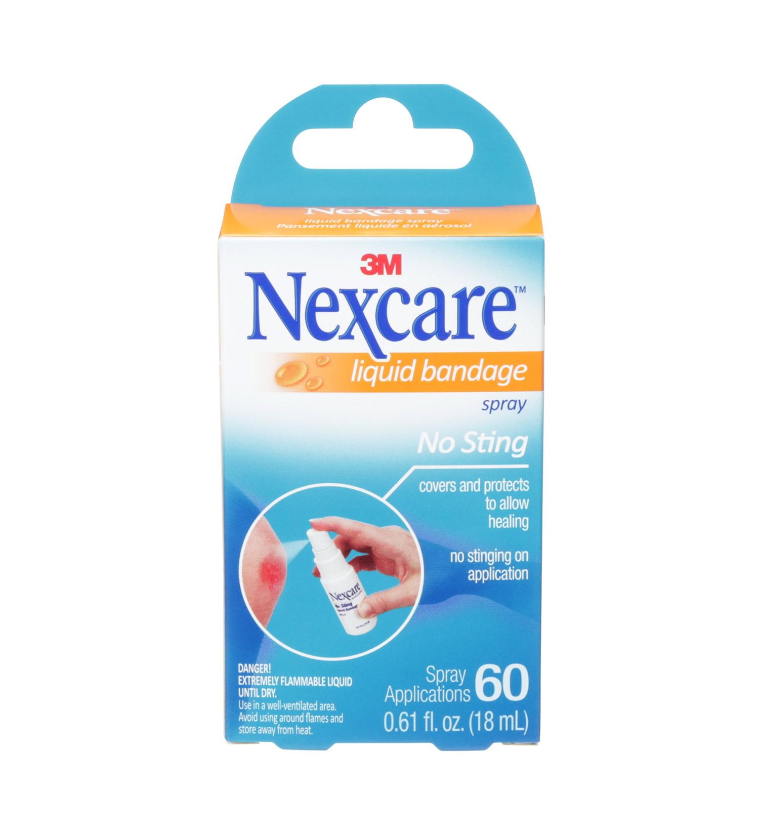 Nexcare No-Sting Liquid Bandage - 0.61 Fl Oz (Pack of 1) | Fast Healing Formula - Buy Online on GoSupps.com