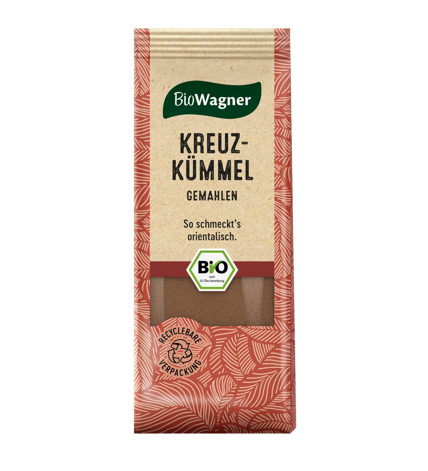 BioWagner - Organic ground cumin | for oriental dishes | natural organic ingredients | recyclable packaging | 40 g