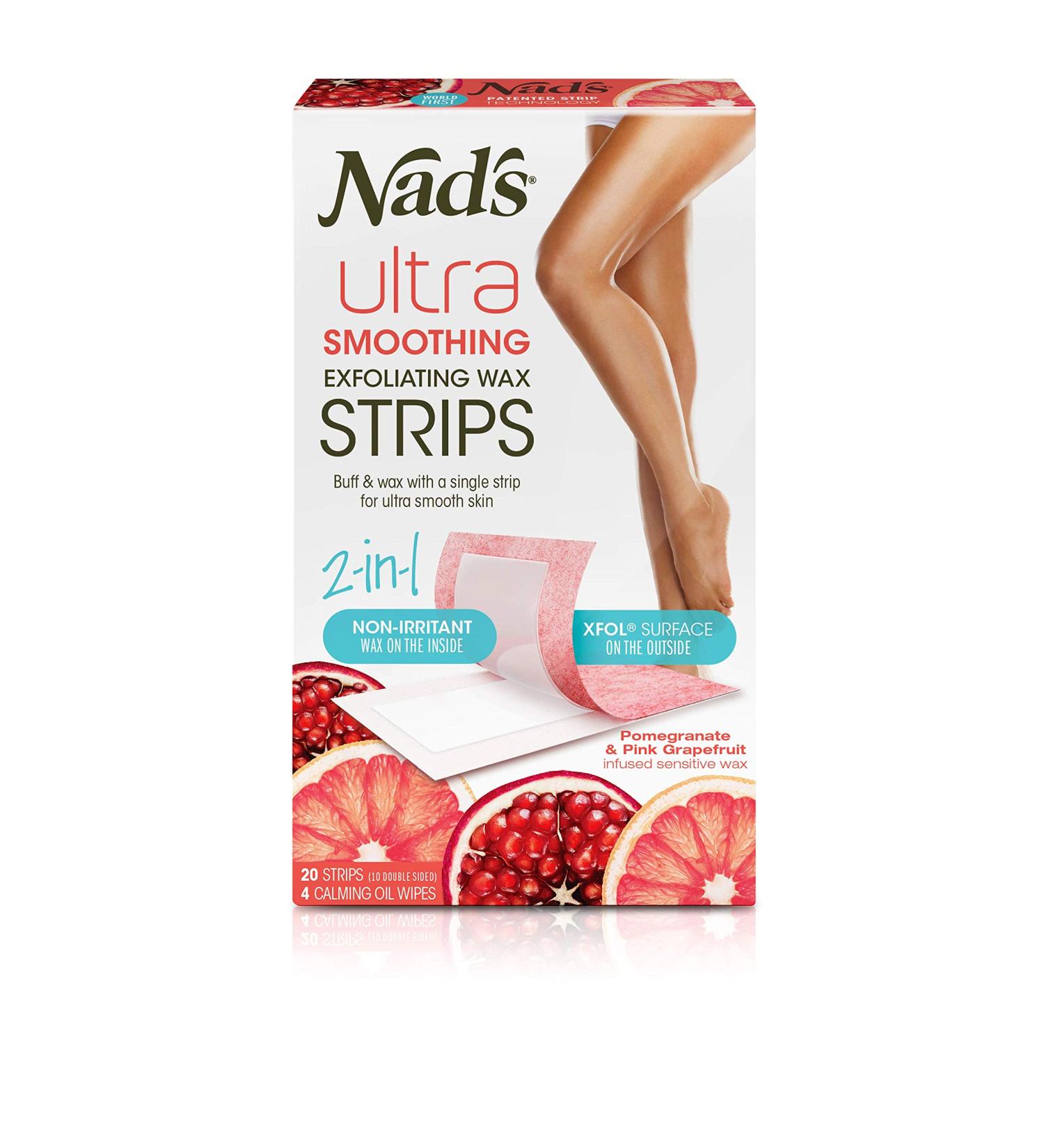 Nad's Body Wax Strips - 2-In-1 Exfoliator and Hair Removal Kit for Women - Buy Online on GoSupps.com