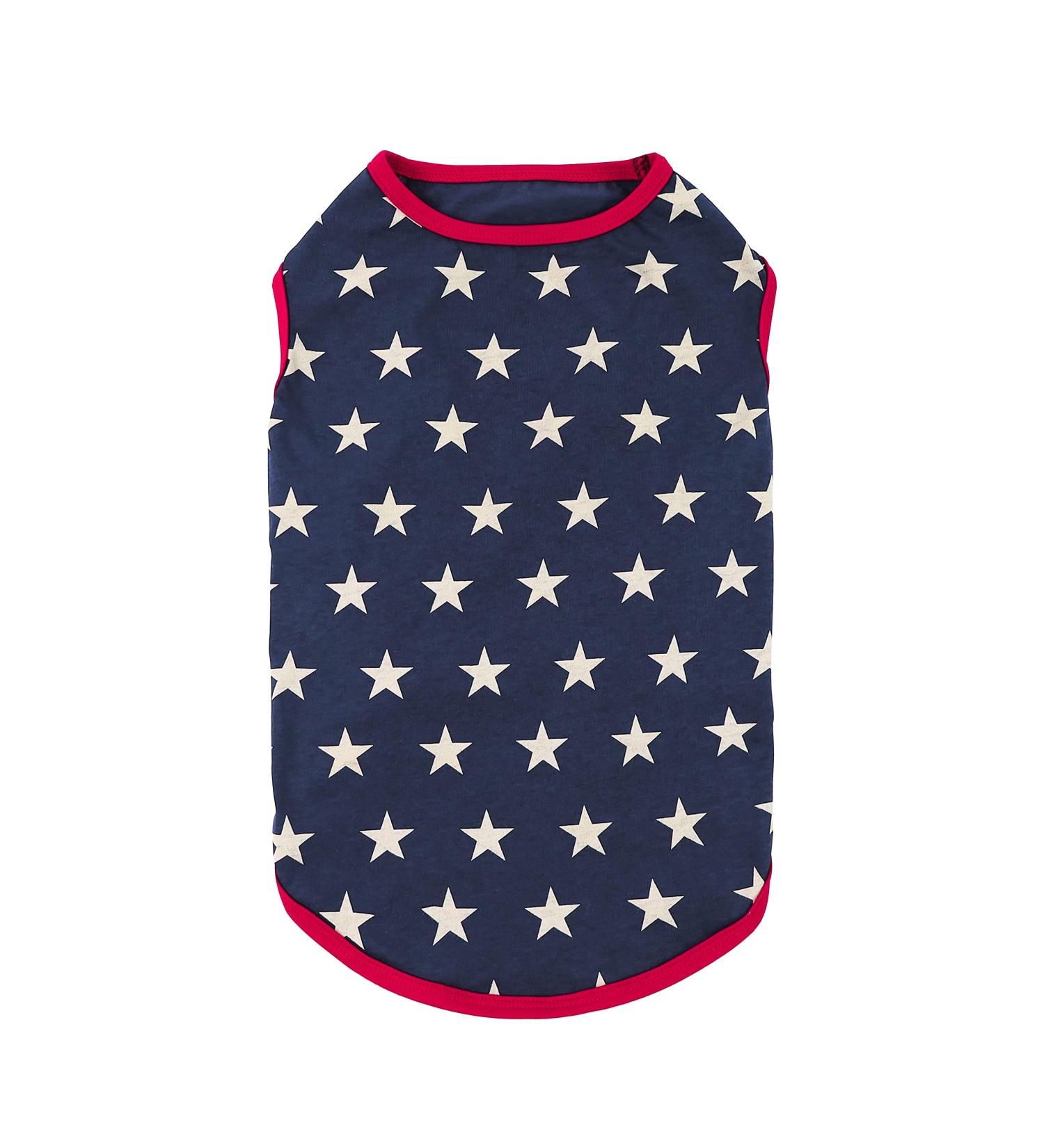 Fitwarm Patriotic Star Dog Shirt - 4th of July Memorial Day Independence Day Holiday Clothes for Small Dogs - Breathable Cotton in Red, Navy Blue, White - Medium - Buy Online on GoSupps.com