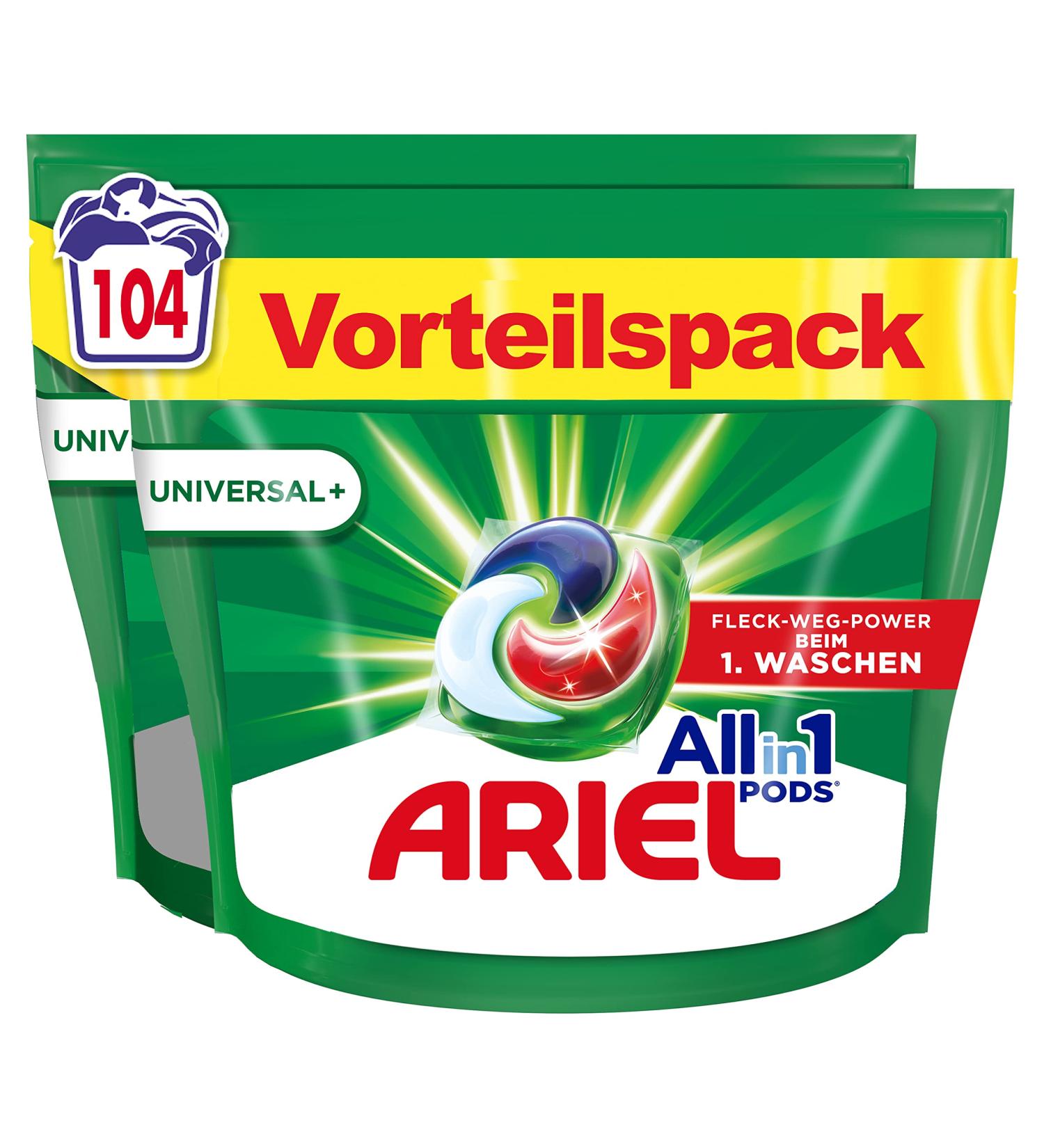 Ariel All-in-1 Detergent Pods - 104 Wash Loads | Radiantly Clean & Eco-Friendly Laundry Solution - Buy Online on GoSupps.com