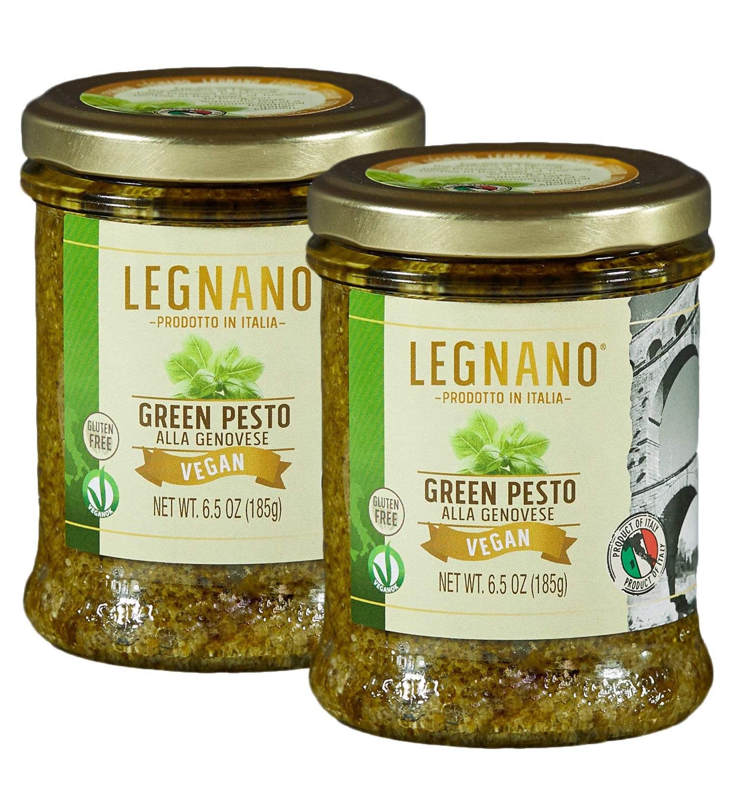 Legnano Green Pesto Alla Genovese - Authentic Italian Basil Vegan Pesto | Gluten-Free Sauce from Tuscany | 2-Pack 6.5 oz Jars - Buy Online on GoSupps.com