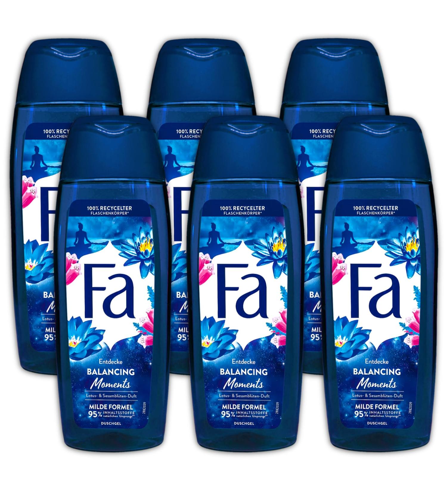 Fa Shower Gel Balancing Moments Shower Gel 6 x 250 ml pack of 6