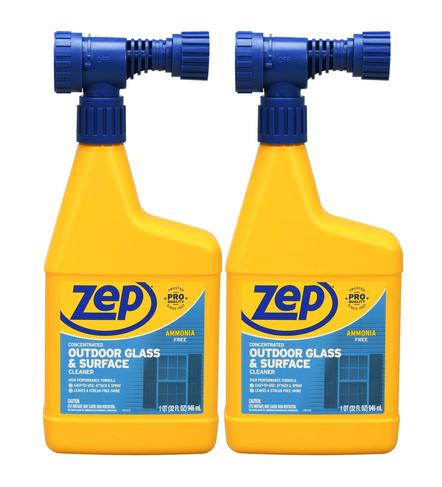 Zep Hose-End Outdoor Cleaner - 32oz (Case of 2) - Ideal for Outdoor Glass and Surfaces - Buy Online on GoSupps.com