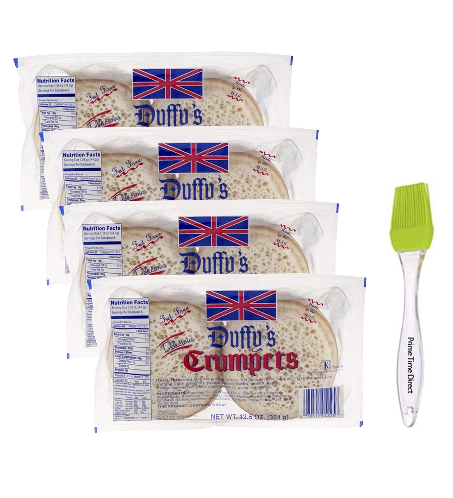 Duffy's Crumpets 12.5 oz (Pack of 4) Bundle + Silicone Basting Brush | PrimeTime Direct Exclusive - Buy Online on GoSupps.com