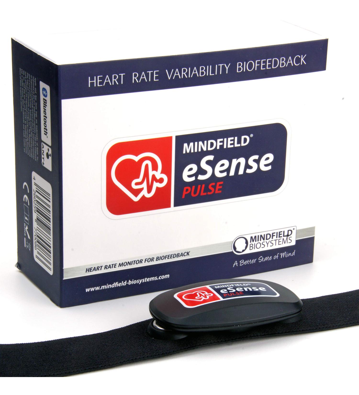 Buy Mindfield Esense Pulse Sensor | HRV Biofeedback & Pulse Frequency Training | Portable Chest Strap with App & Integrated Meditations - Buy Online on GoSupps.com