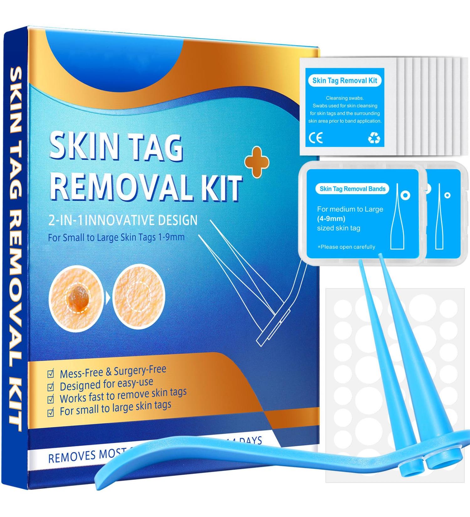 2-IN-1 Micro Skin Tag Tool Kit Quick and Painless Solution for Medium to Large Skin Tags (2mm-7mm) Complete Skin Tag Tool Kit for Fast Results - Buy Online on GoSupps.com