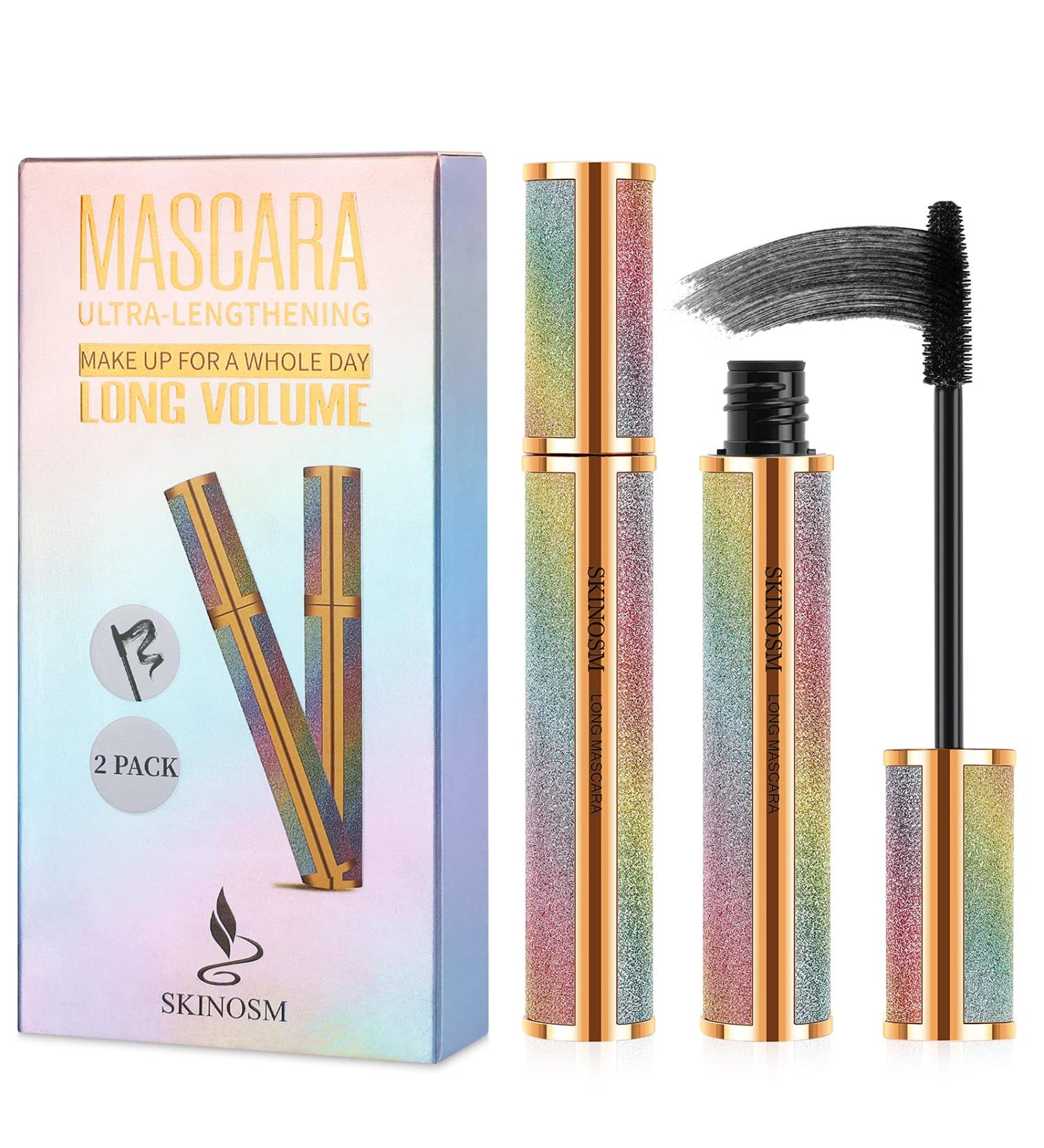2 Pack Waterproof 4D Silk Fiber Mascara - Volume & Length, No Clump, All Day Wear - Buy Online on GoSupps.com