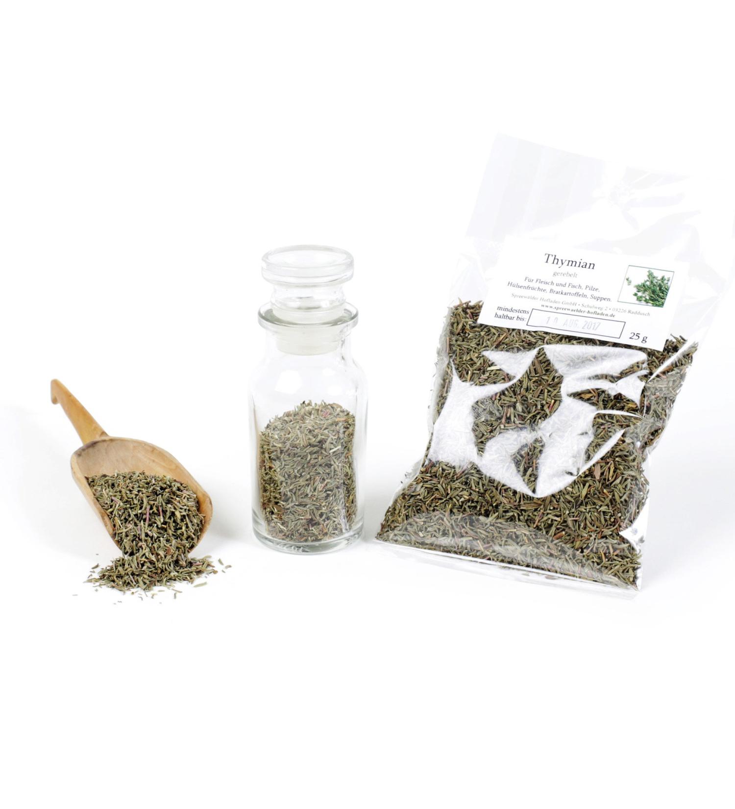  Feine W rze Dried thyme thyme Medina thyme herb Medina thyme horticultural herb verbena puppies beginner gluten-free 25 g - Buy Online on GoSupps.com