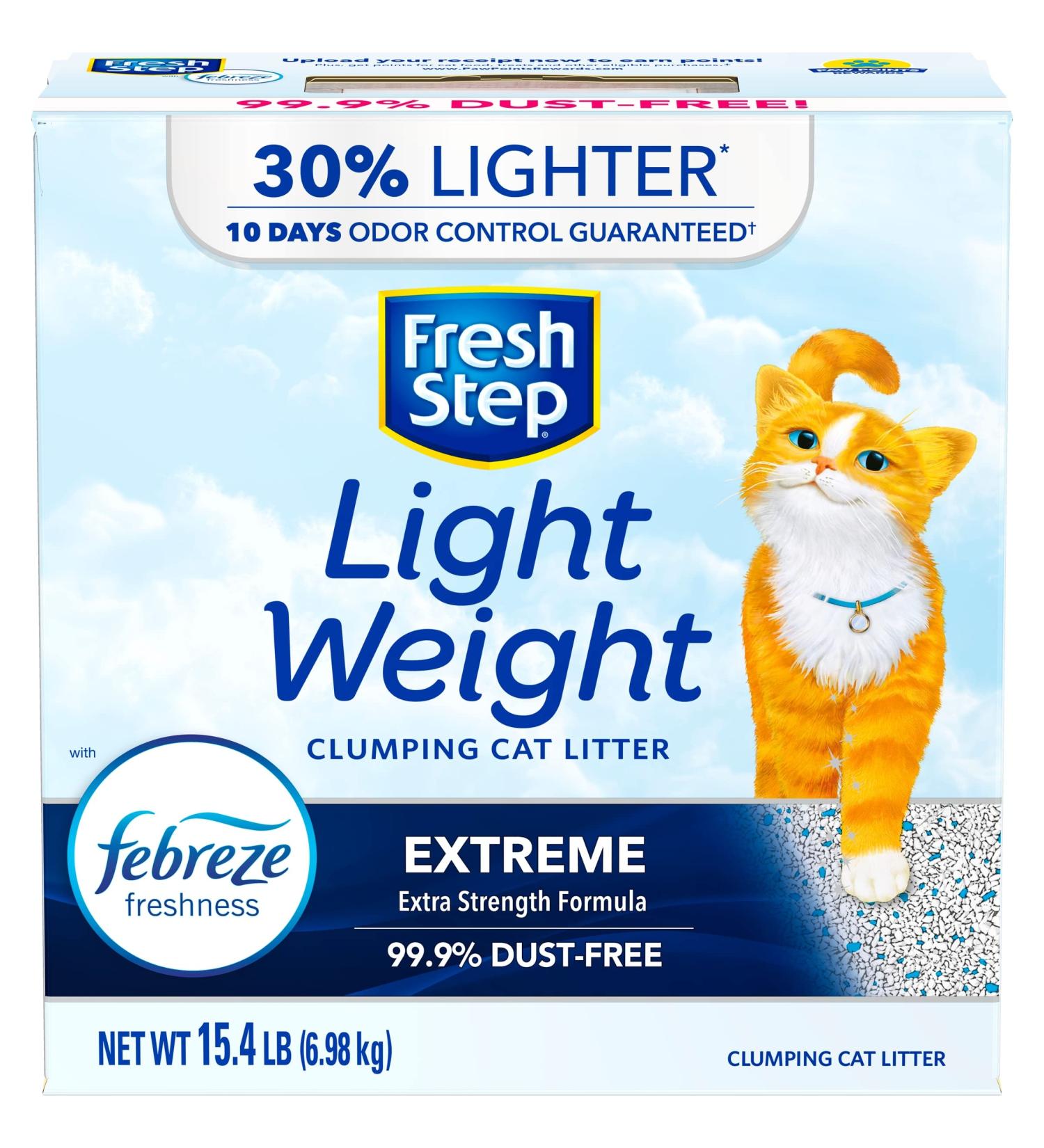 Fresh Step Lightweight Clumping Cat Litter 15.4 lbs - Extreme Scent | Fast-Clumping Formula - Buy Online on GoSupps.com