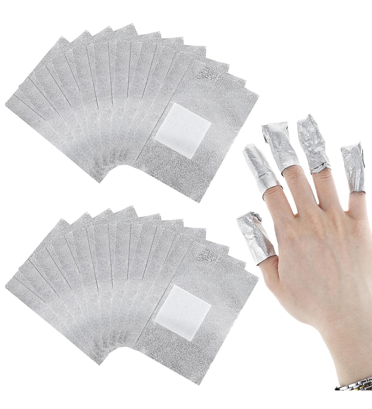 100 Pcs Nail Polish Remover Foil Wraps | Soak Off Gel & Acrylic Remover | Lint-Free Cotton Pads for Easy Dip Powder Removal | International Shipping Available - Buy Online on GoSupps.com