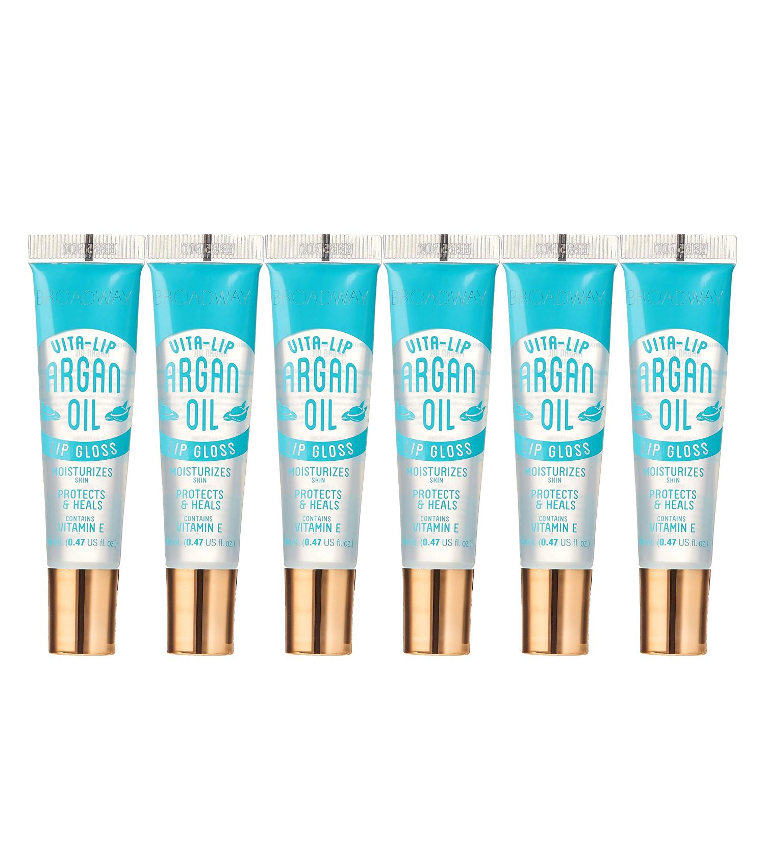 Broadway Vita-Lip Argan Oil Lip Gloss - Pack of 6 | Hydrating & Glossy Finish | International Shipping Available - Buy Online on GoSupps.com