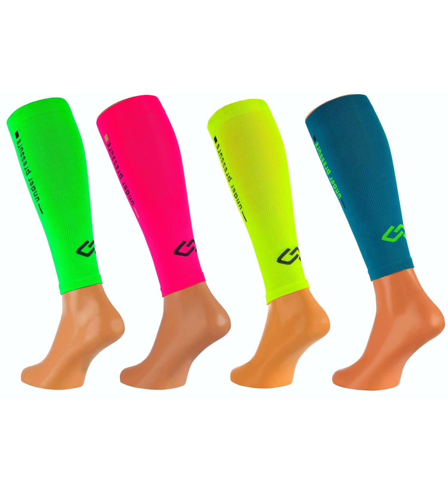 Premium Neon Green Sport Compression Stocking Tubes 20-22mmHg - Made in Germany | Size L (Calf 36-40cm) - International Shipping Available - Buy Online on GoSupps.com