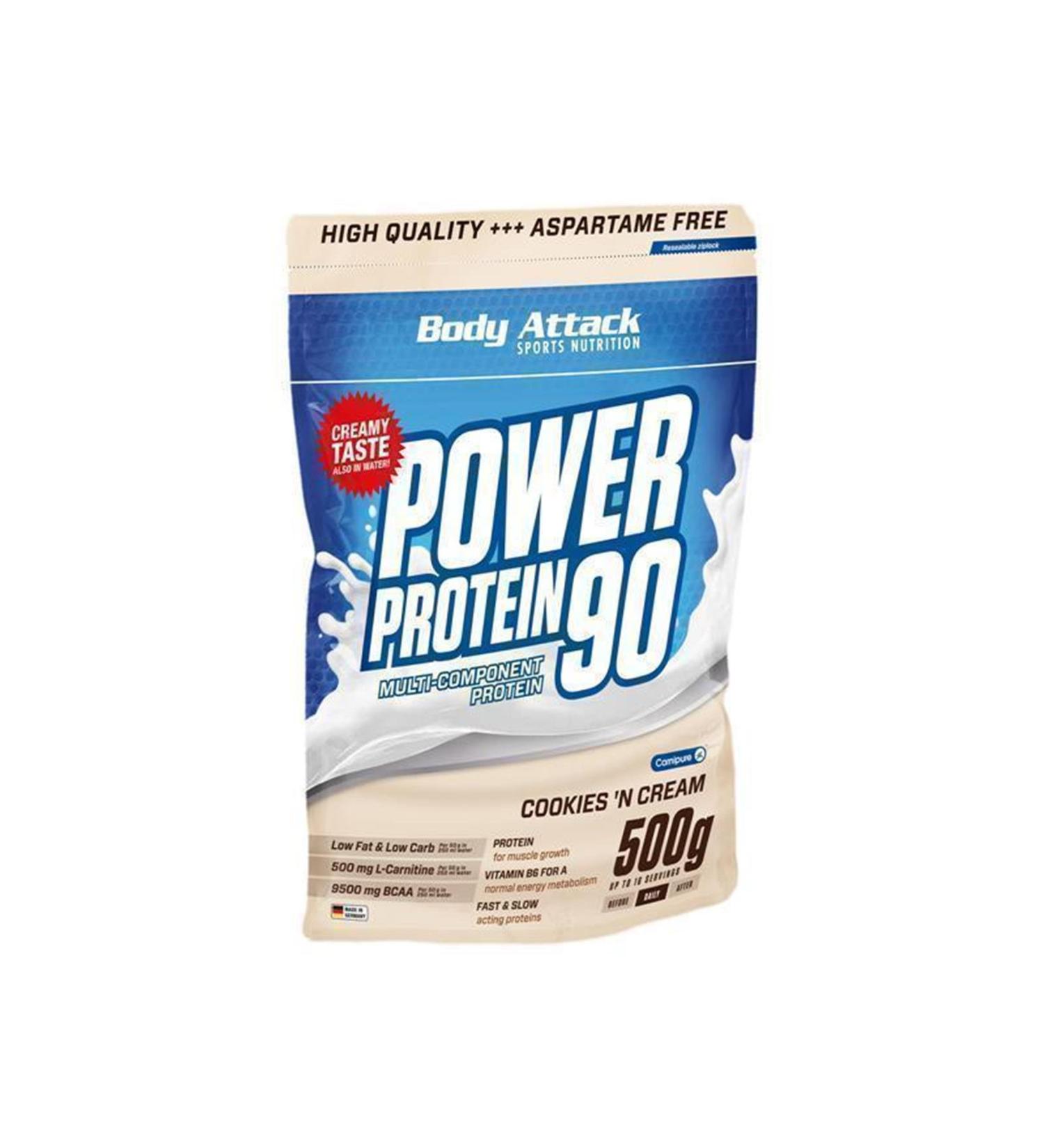 Body Attack Power Protein 90-500g Chocolate Nut Nougat Cream