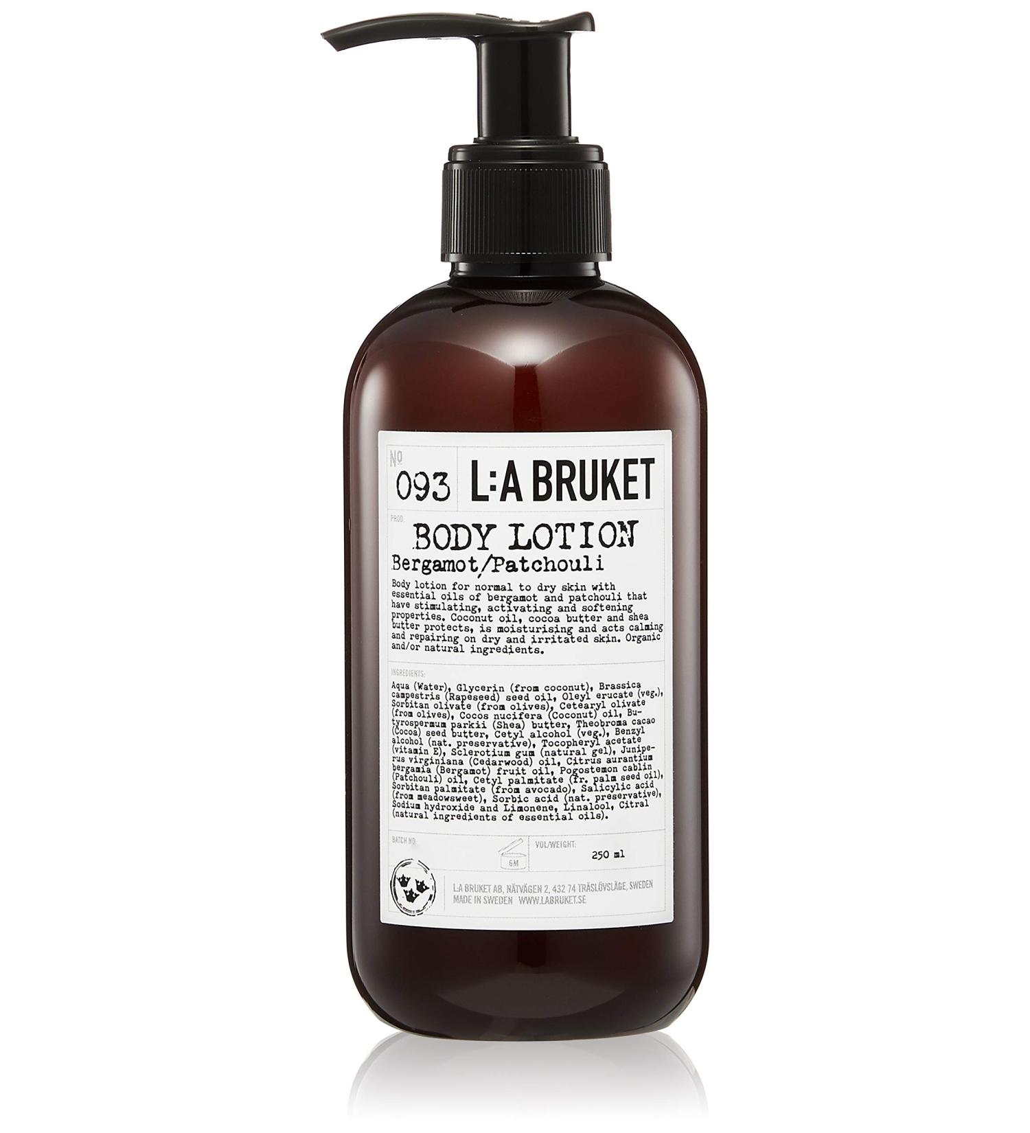 L:a Bruket No.93 Body Lotion - Bergamot & Patchouli (250 ml) | Buy Internationally - Natural Skincare - Buy Online on GoSupps.com