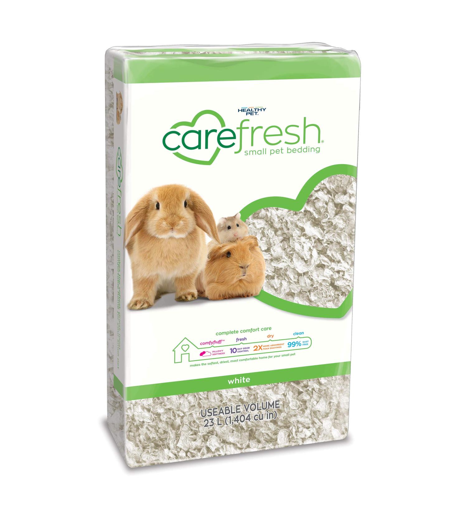 carefresh 99% Dust-Free Natural Paper Small Pet Bedding 23L White - Odor Control - Buy Online on GoSupps.com